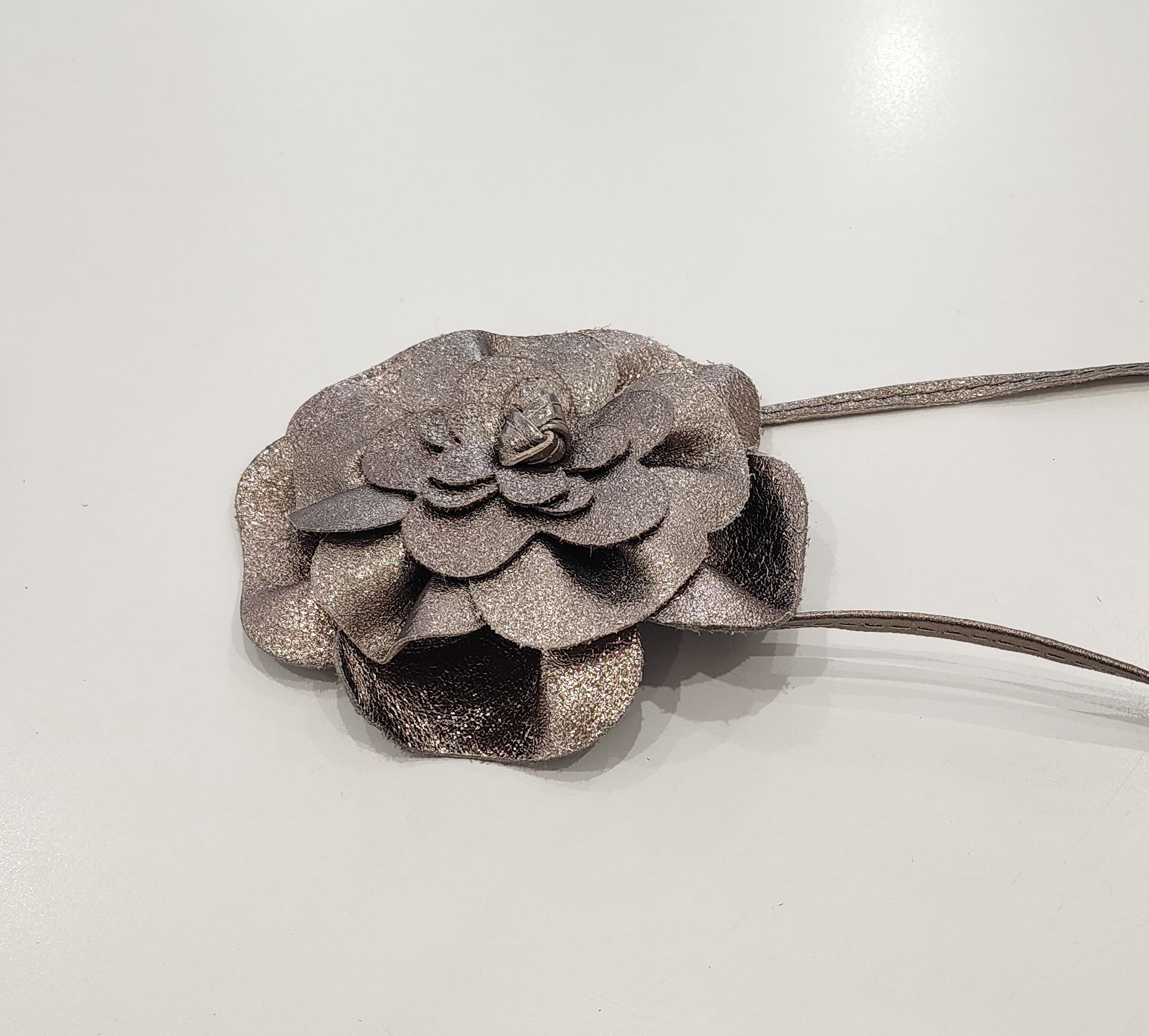Flower Wrap Belt – Bronze Sparkle