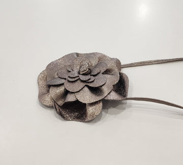 Flower Wrap Belt – Bronze Sparkle