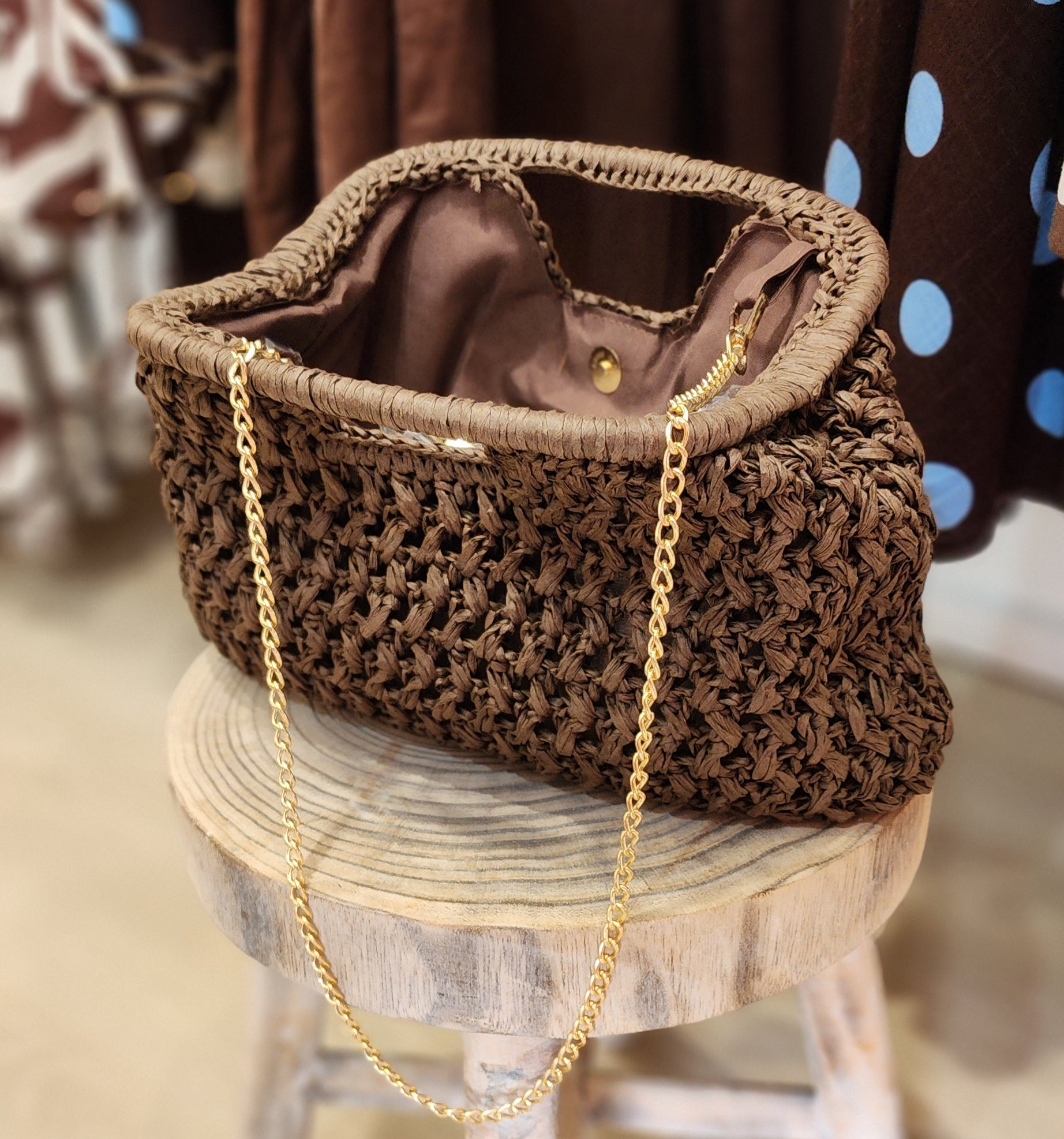 Choc – Natural Weave Bag