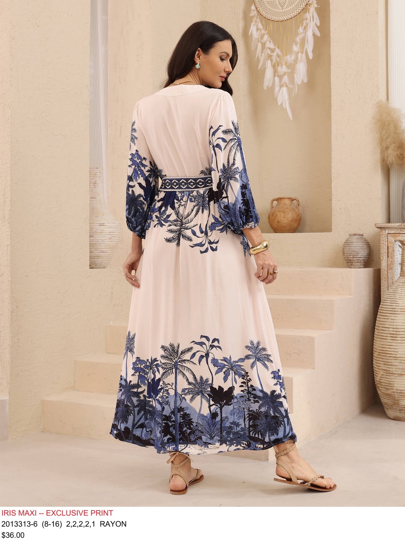 Capri Blue Maxi Dress
