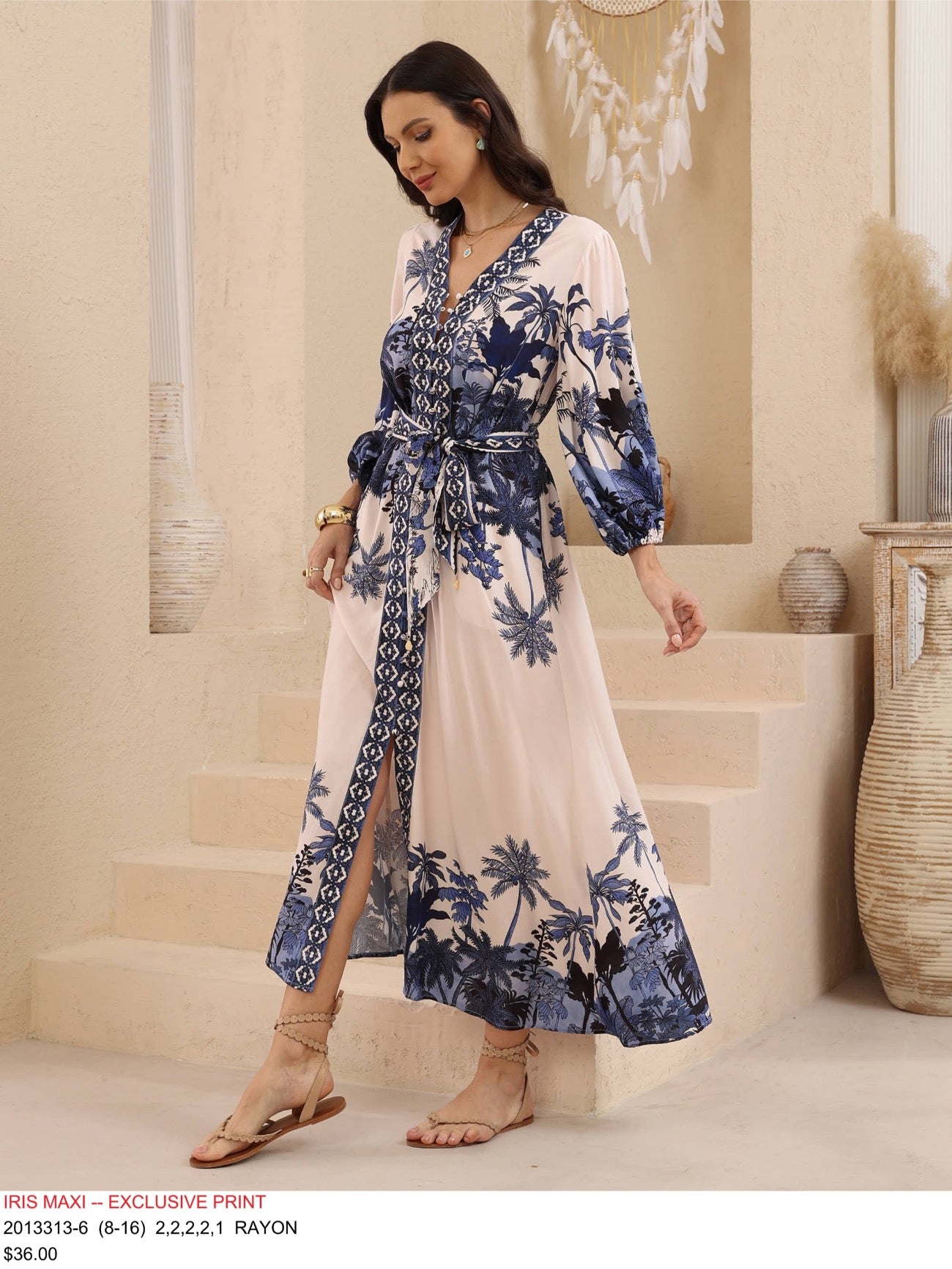 Capri Blue Maxi Dress