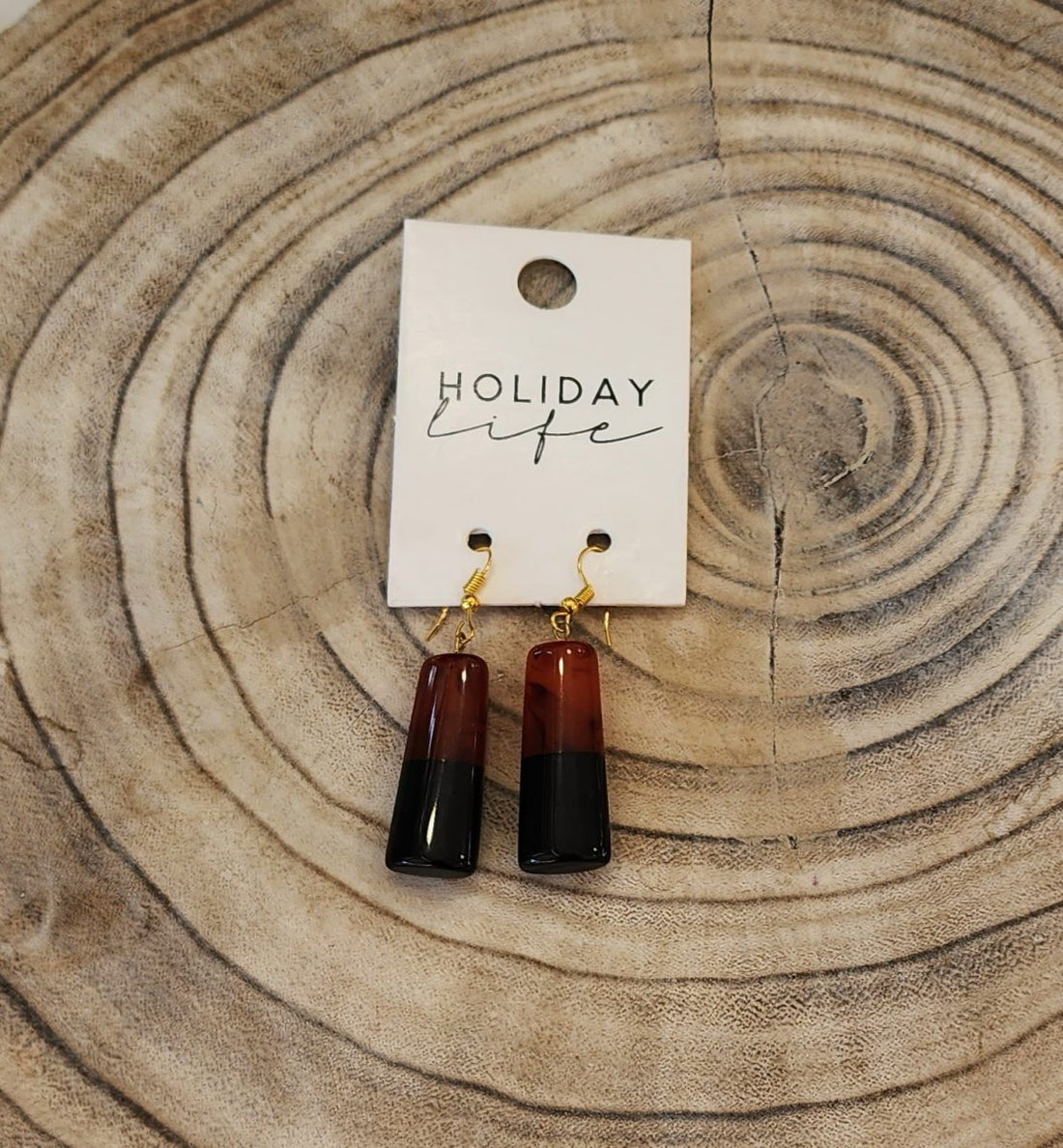 Sky Fall Earrings – Clay/Black