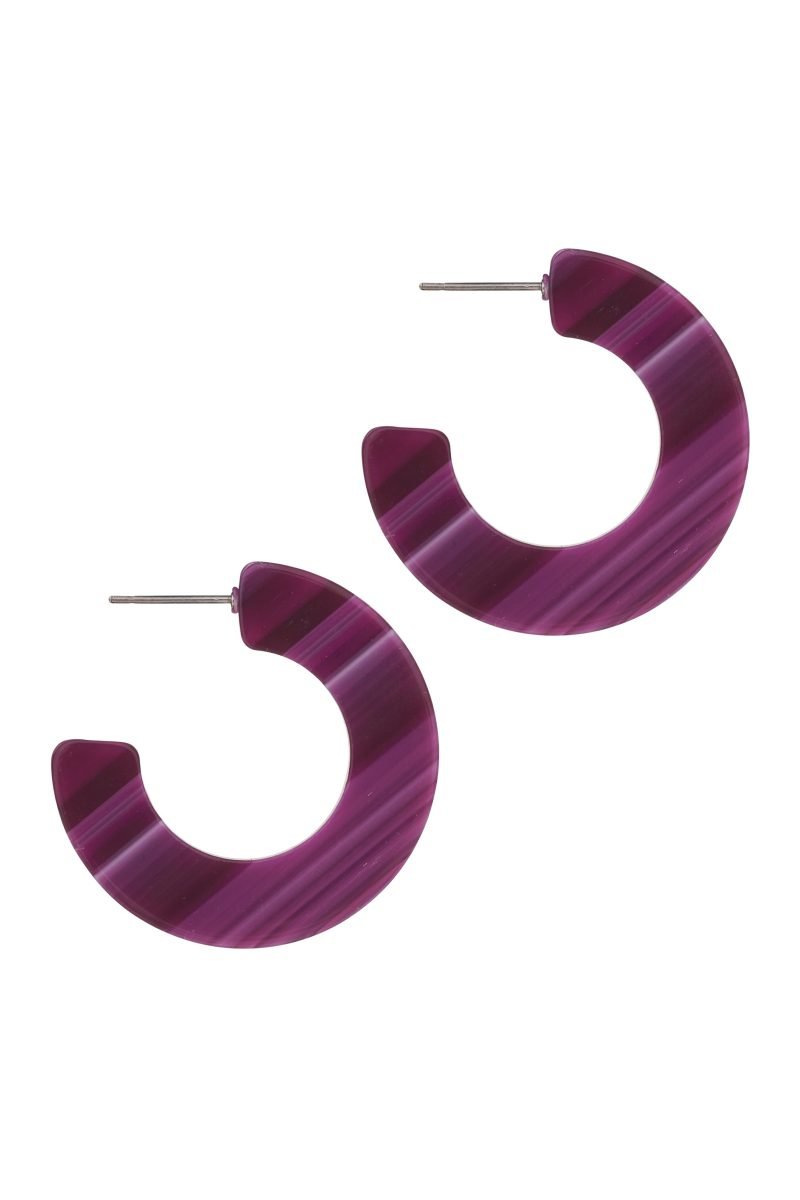 Alawa Hoop Earring – Magenta