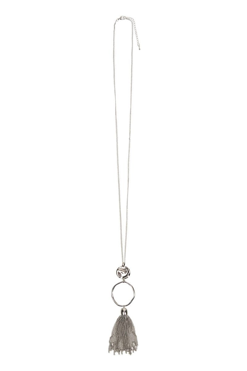 Meta Drop Necklace – Silver