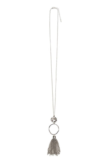 Meta Drop Necklace – Silver