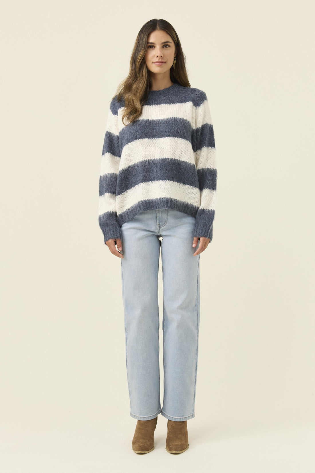 Pallas Stripe Jumper – Navy
