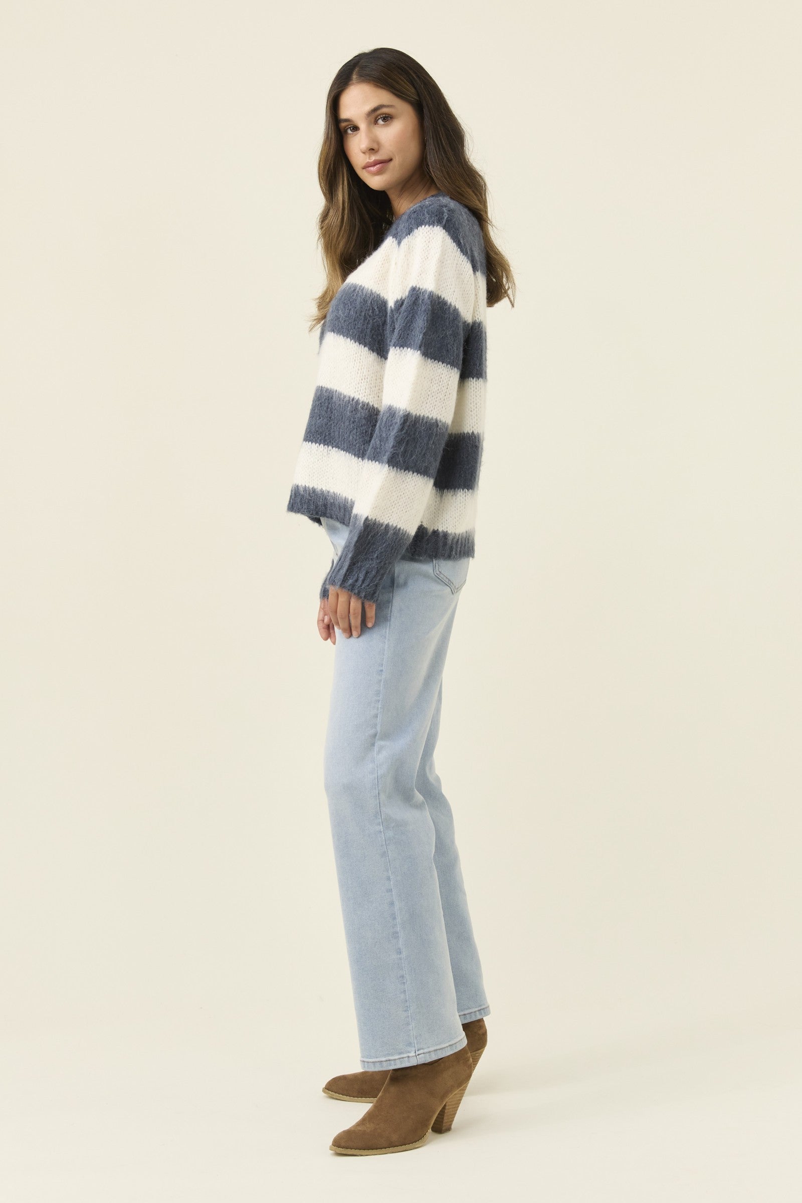 Pallas Stripe Jumper – Navy
