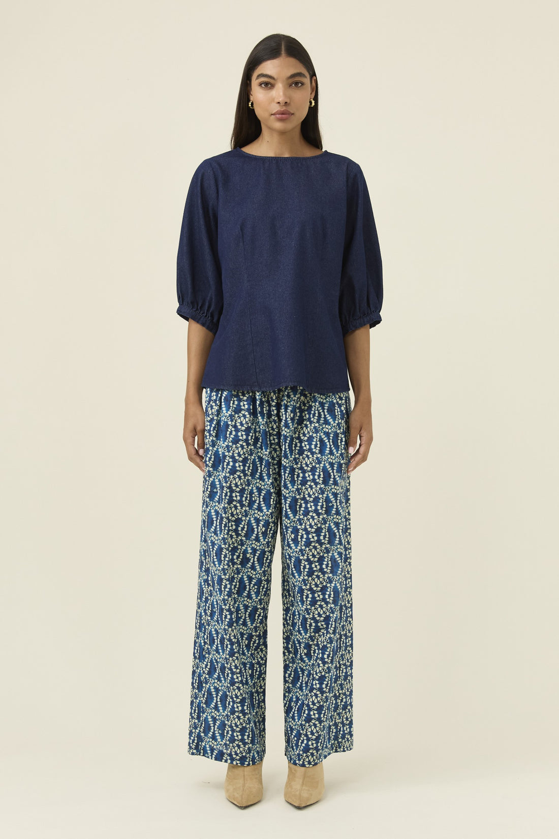 Sloane Denim Top – Indigo