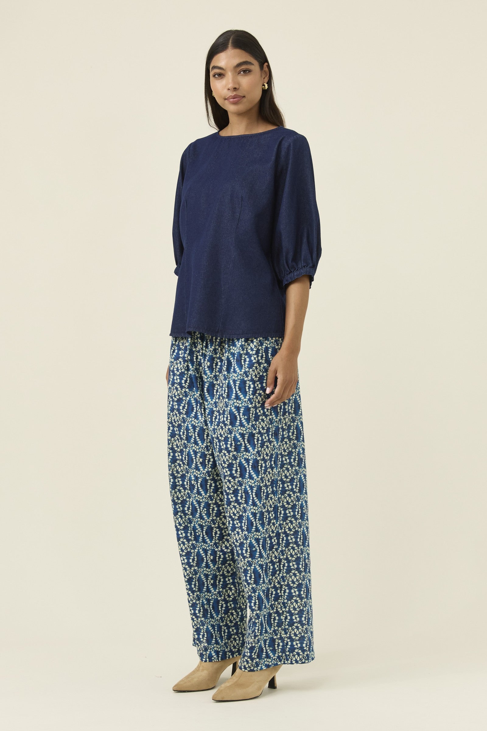 Sloane Denim Top – Indigo