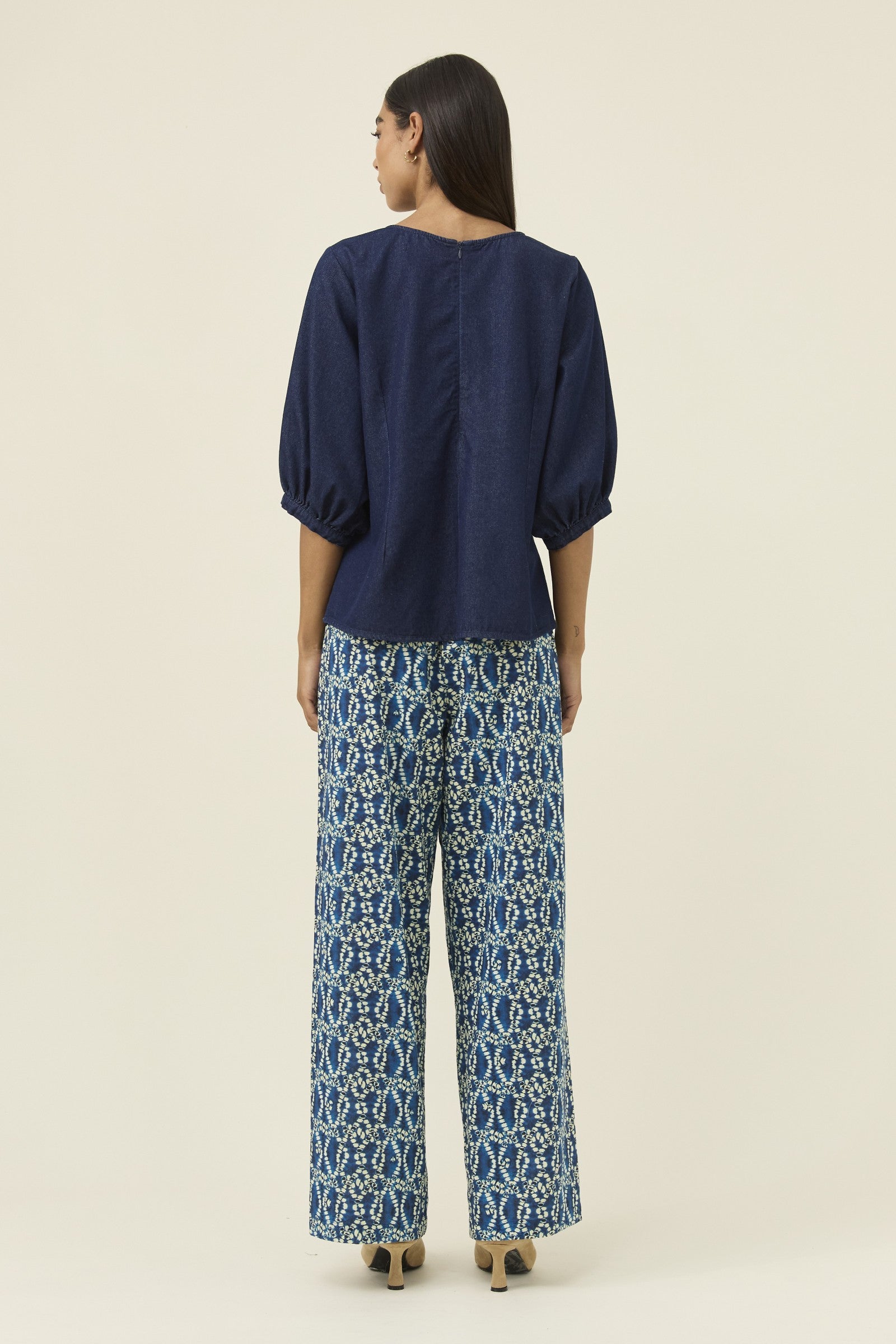 Sloane Denim Top – Indigo