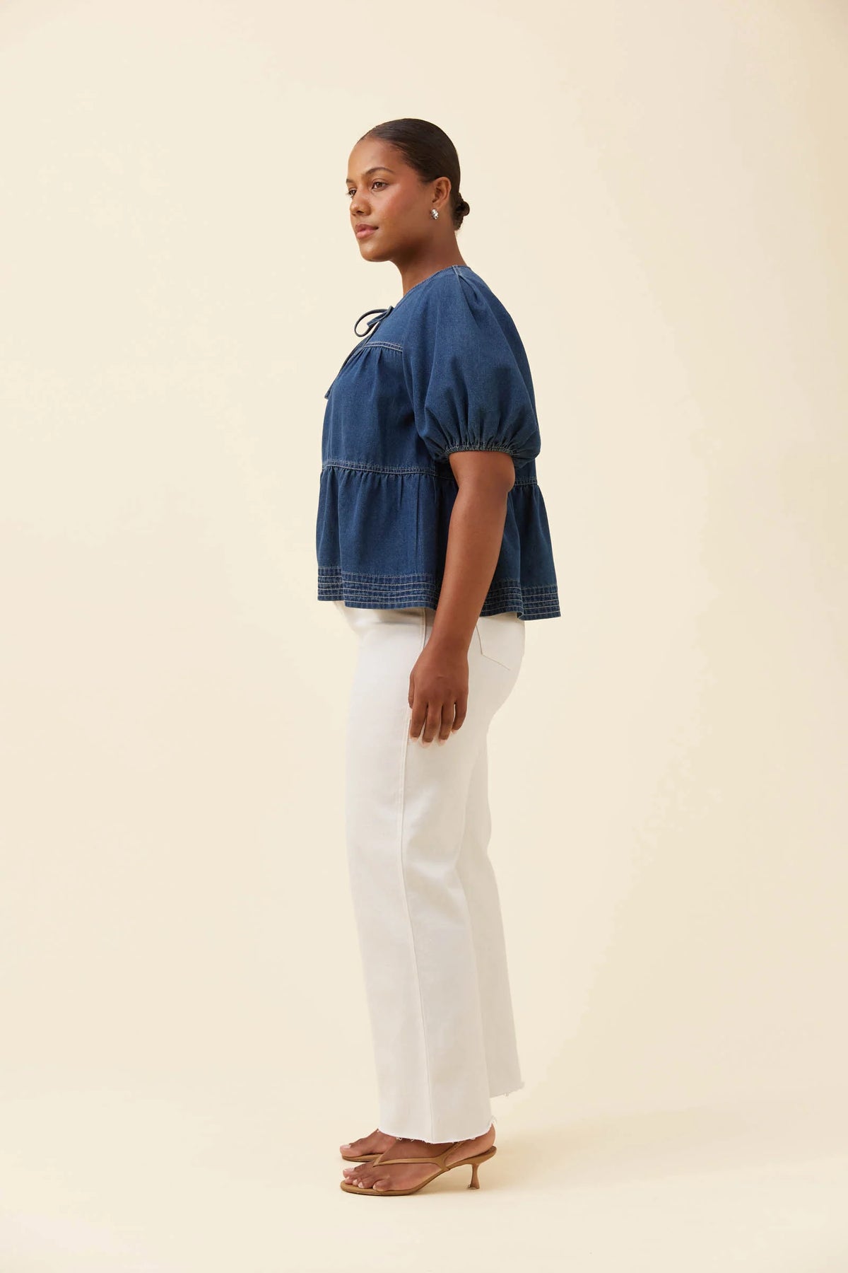 Preston Tie Top - Deep Blue