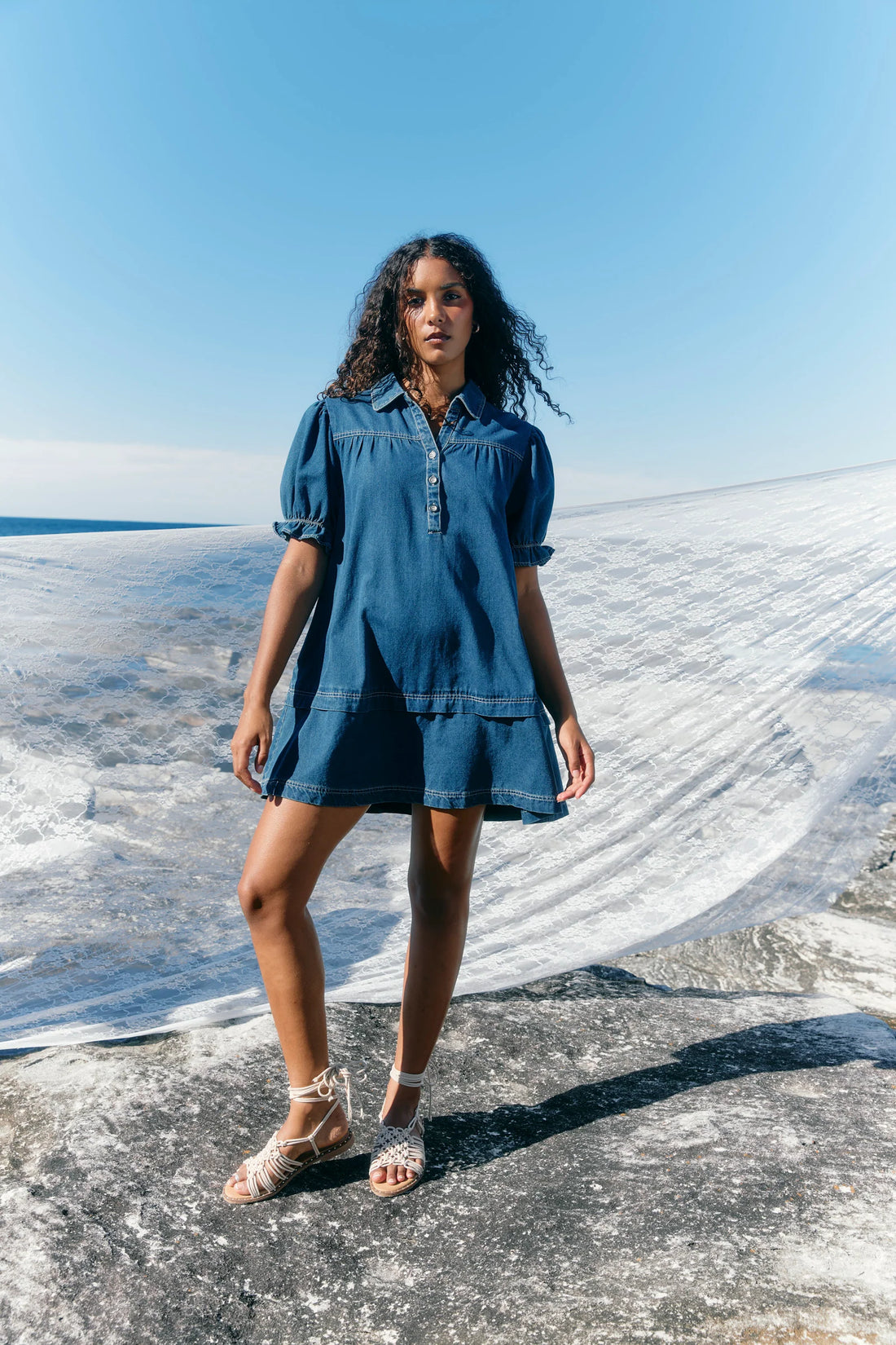 Preston Shirt Dress - Deep Blue