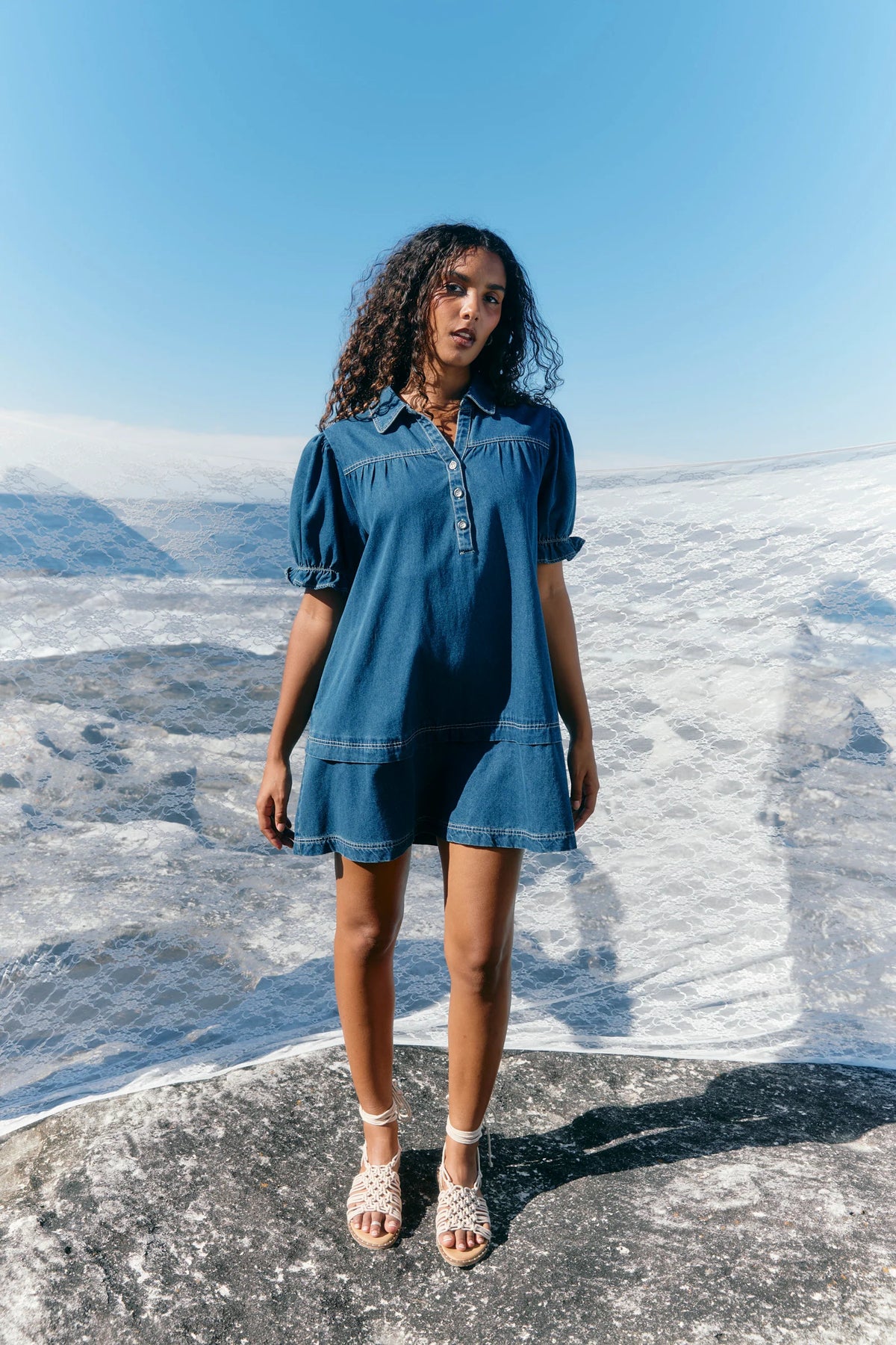 Preston Shirt Dress - Deep Blue