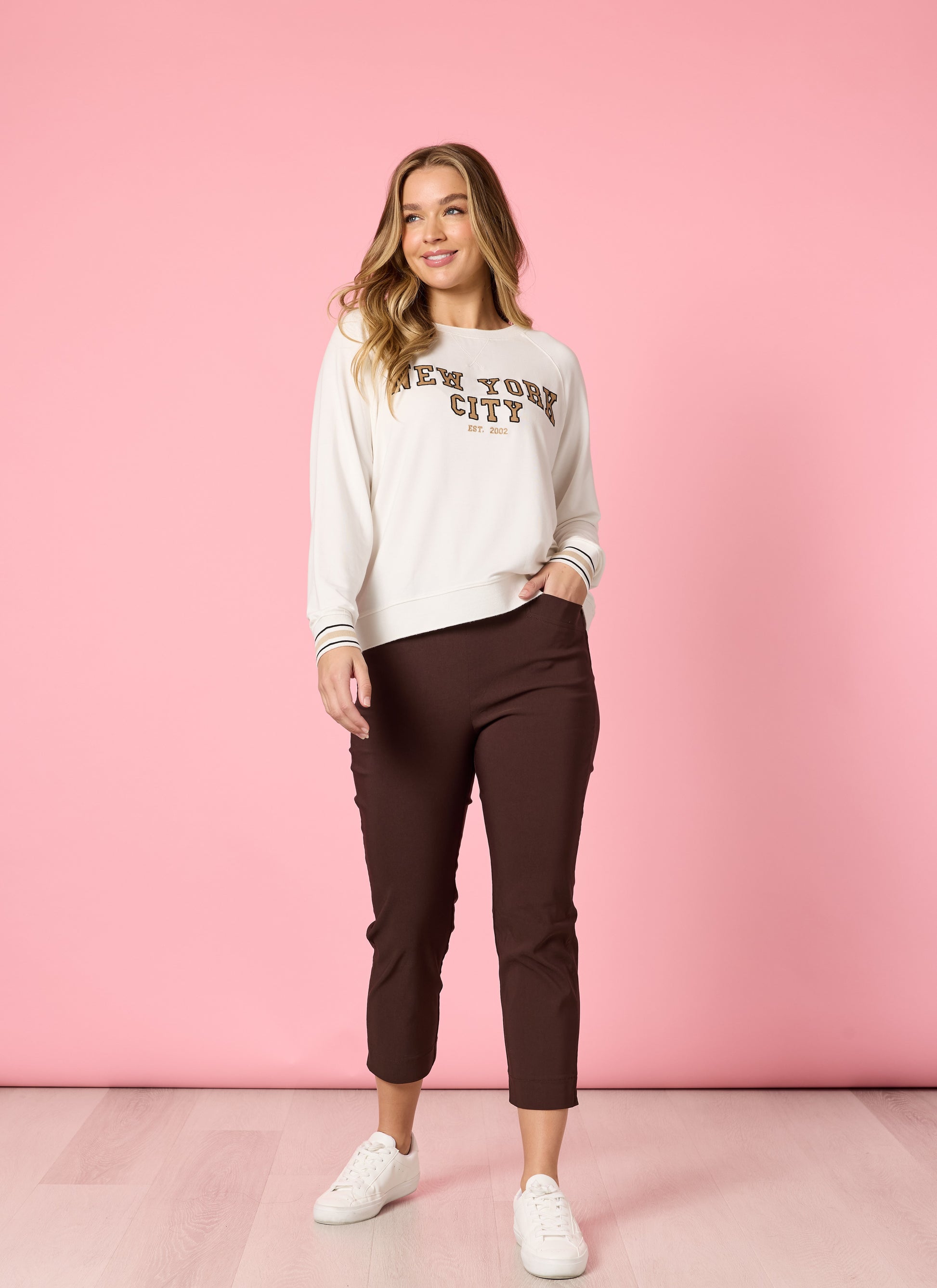 Zara Stretch Pant – Coffee