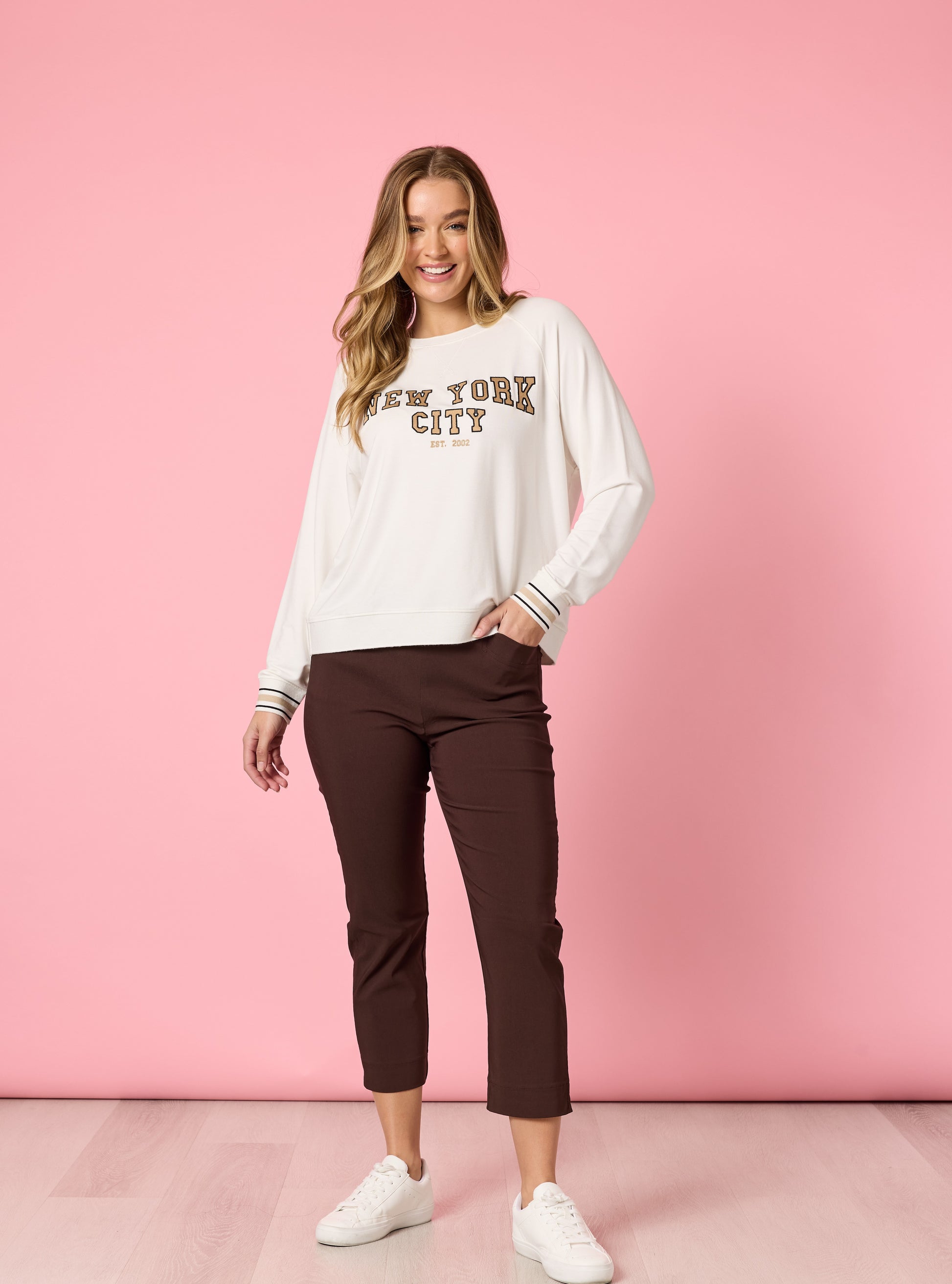 Zara Stretch Pant – Coffee