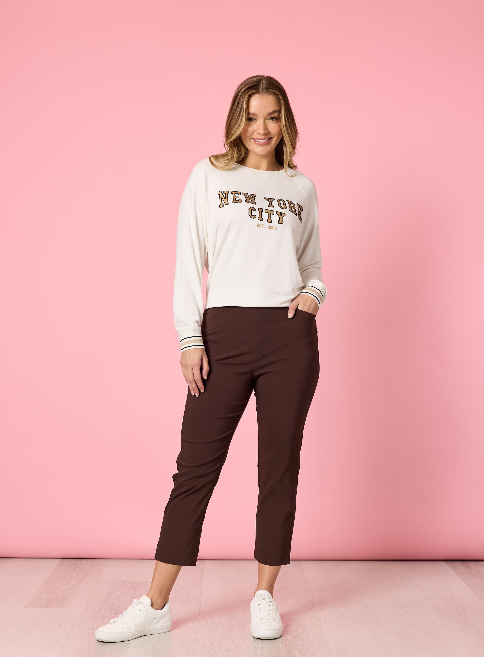 Zara Stretch Pant – Coffee