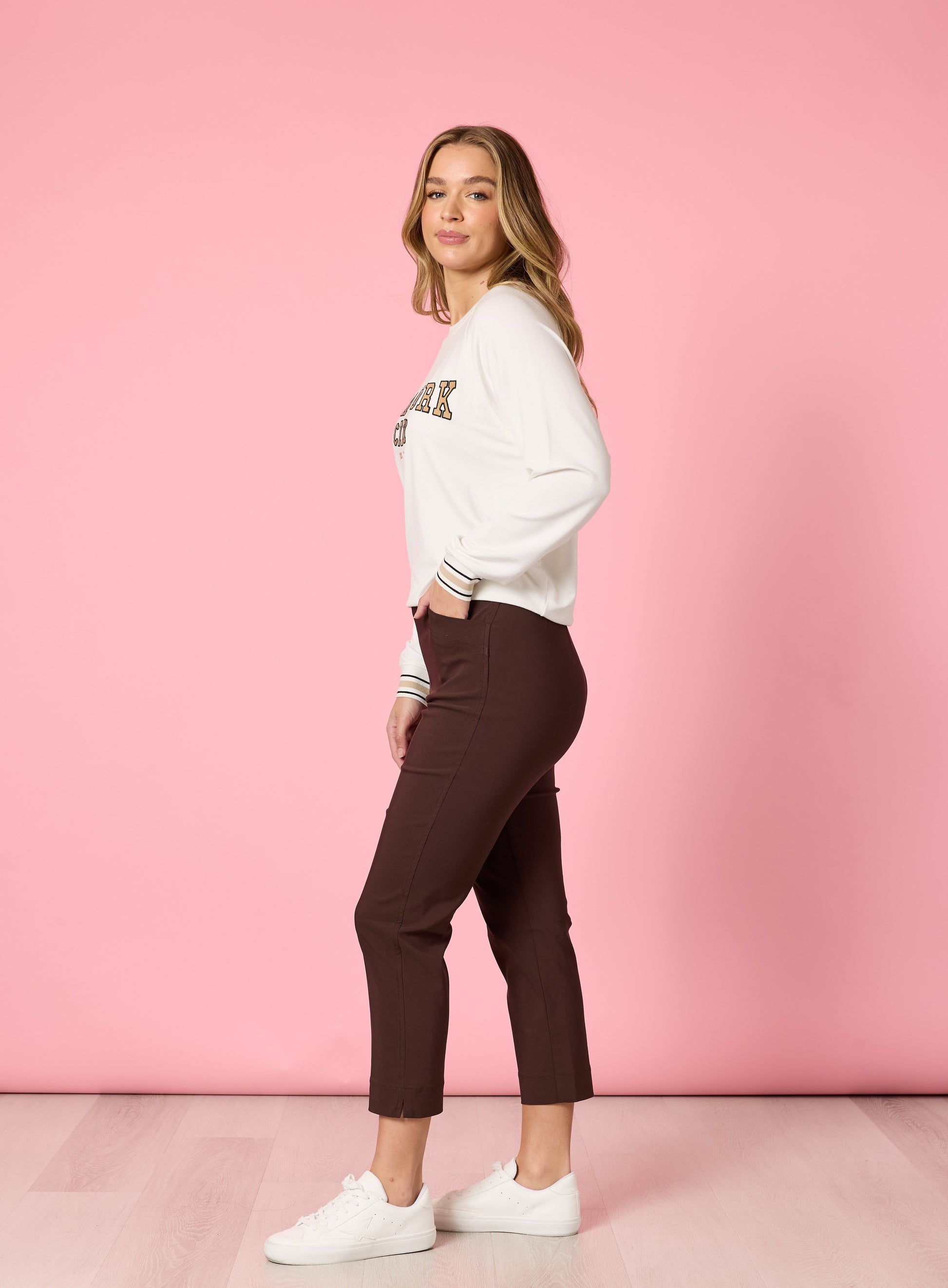 Zara Stretch Pant – Coffee