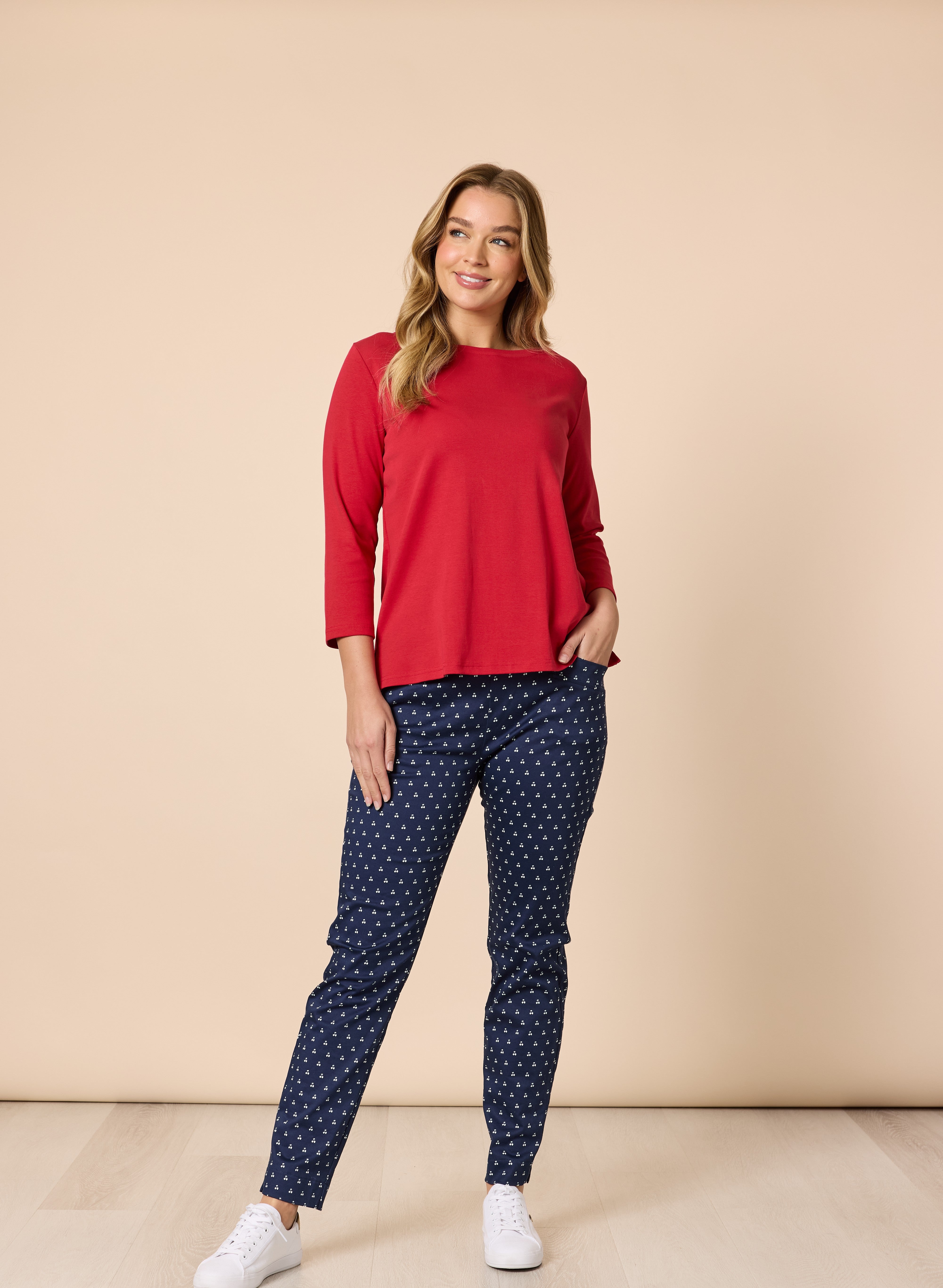 Cherry Pant – Navy/White