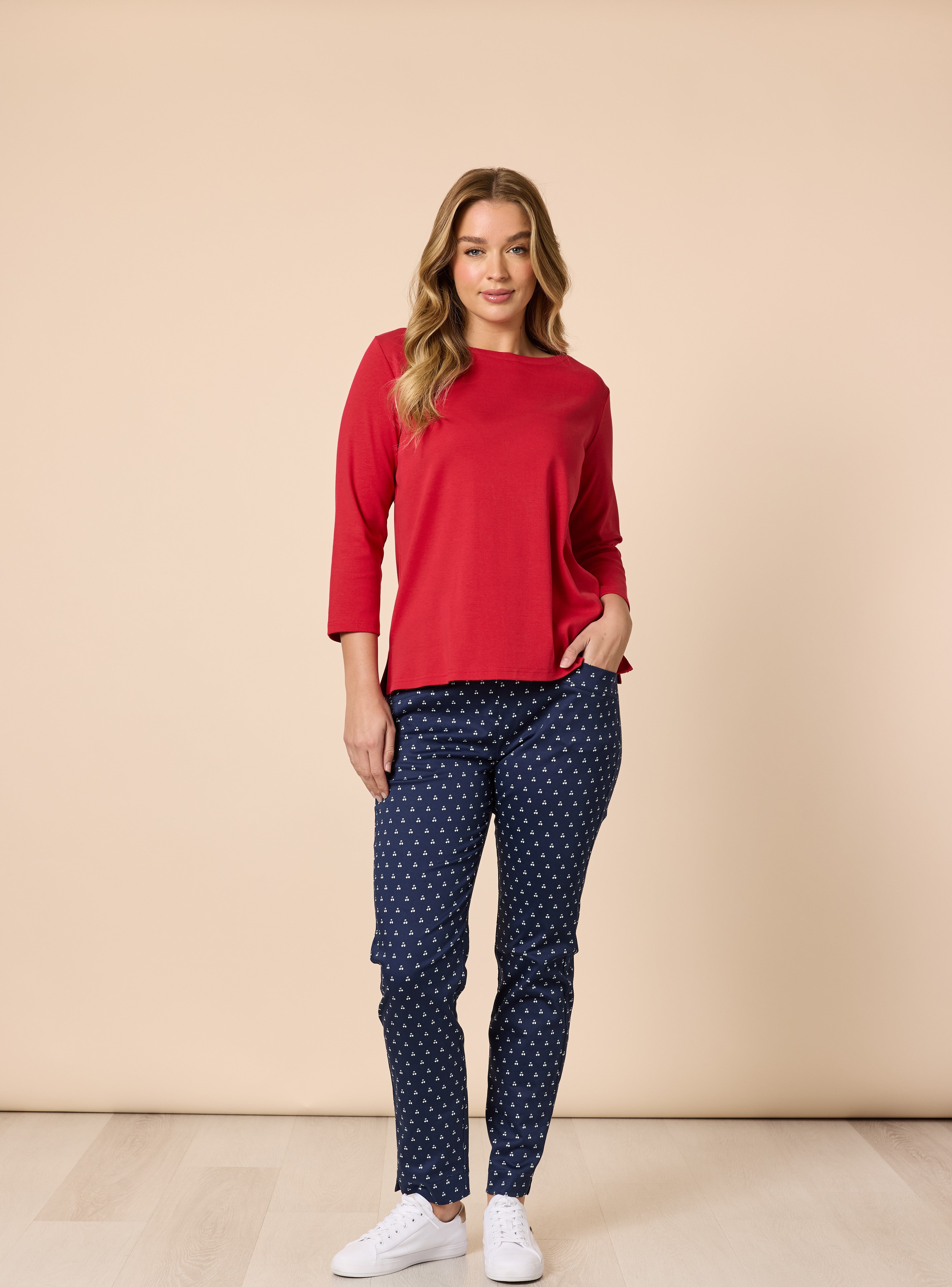 Cherry Pant – Navy/White