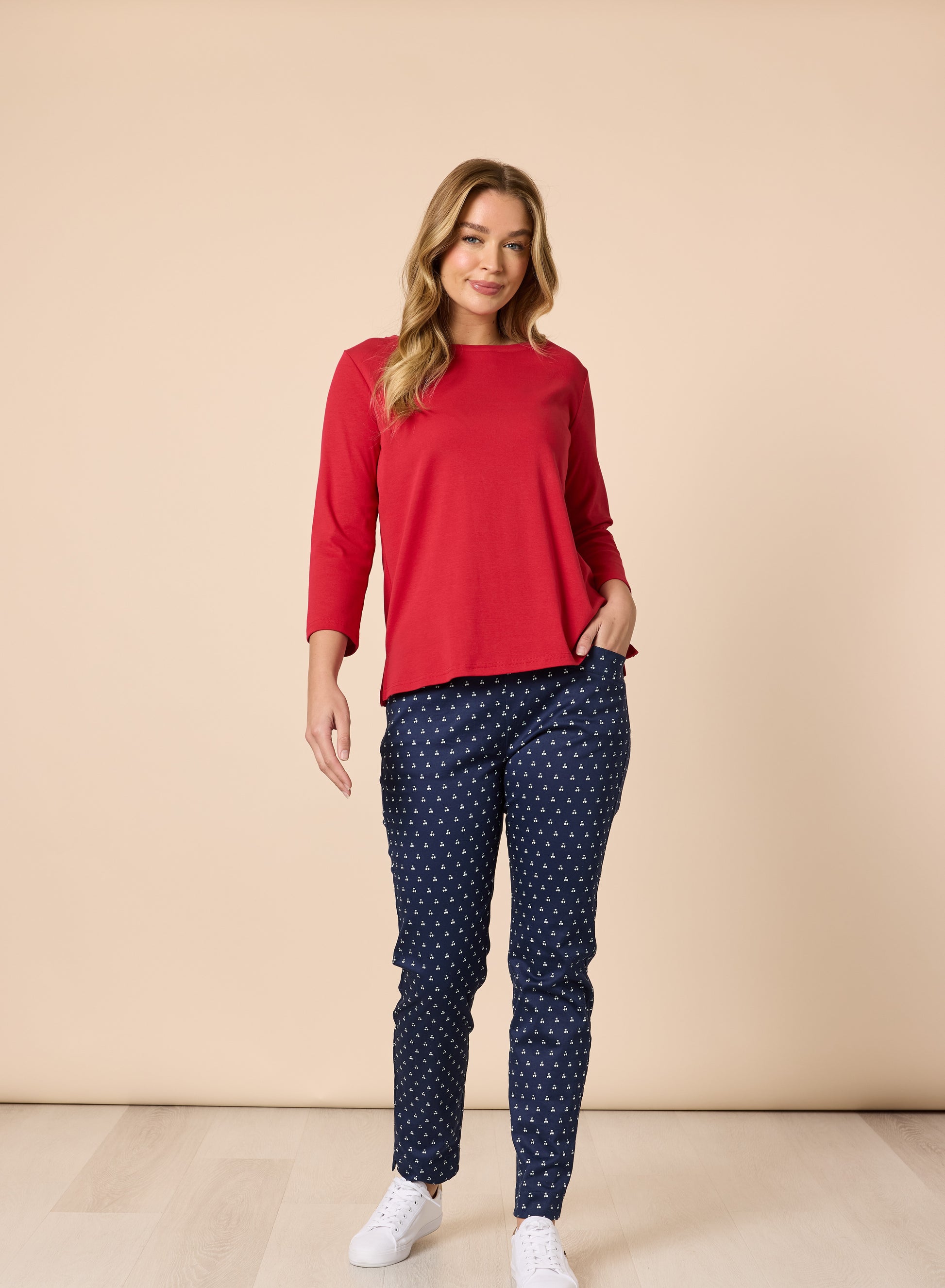 Cherry Pant – Navy/White