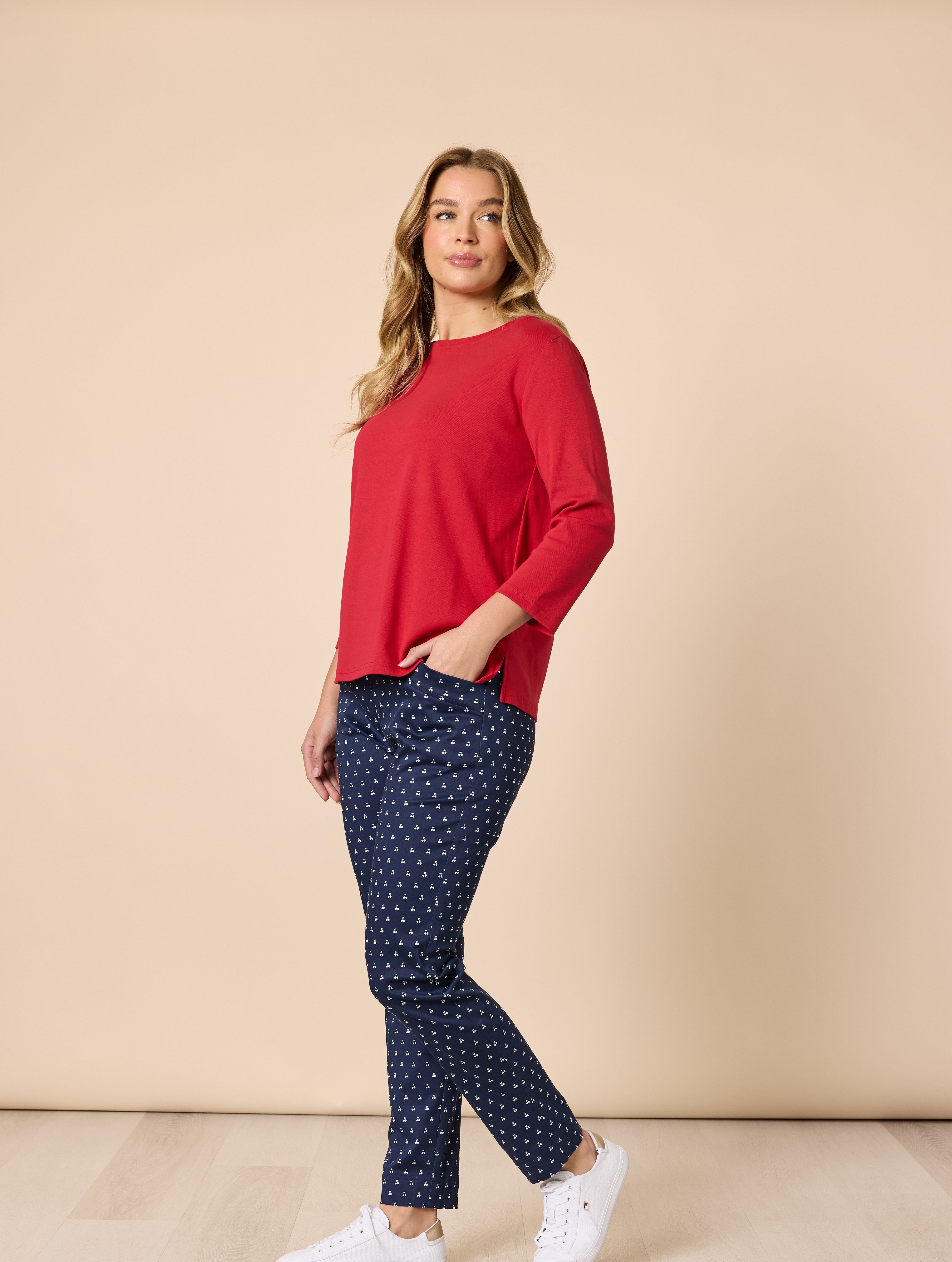 Cherry Pant – Navy/White