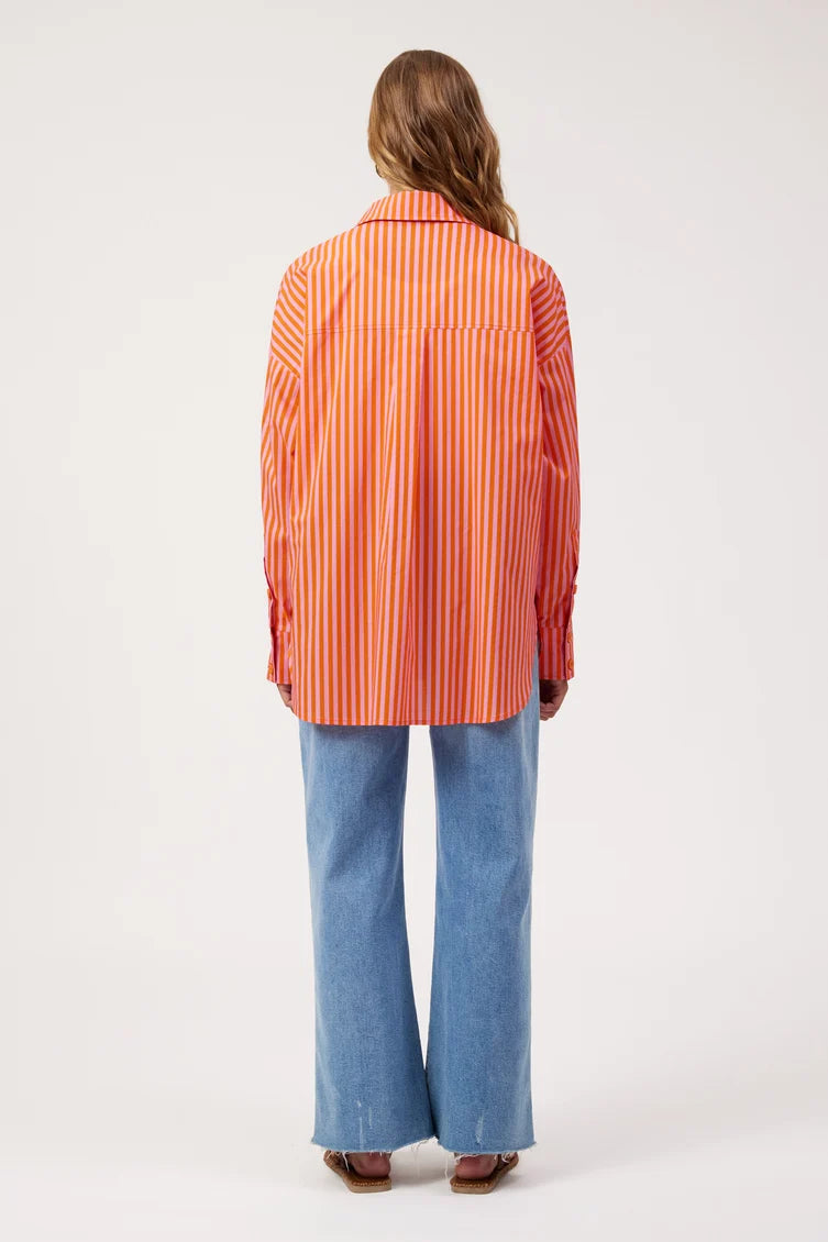 Mykonos Stripe Shirt - Pink