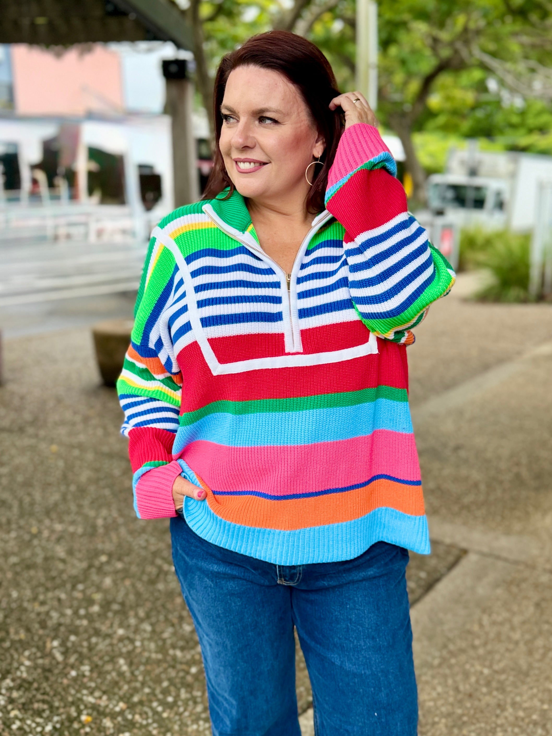 Alaska Stripe Jumper – Rainbow