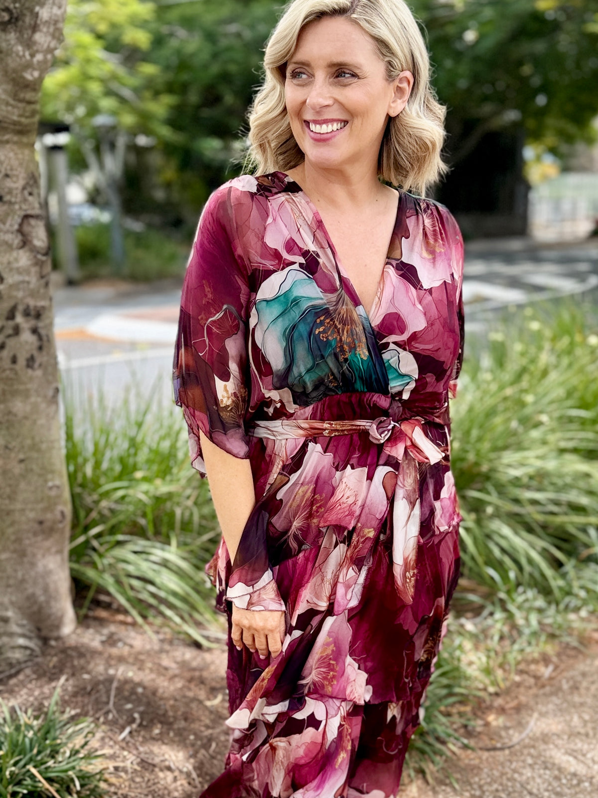 Aphrodite Dress - Merlot