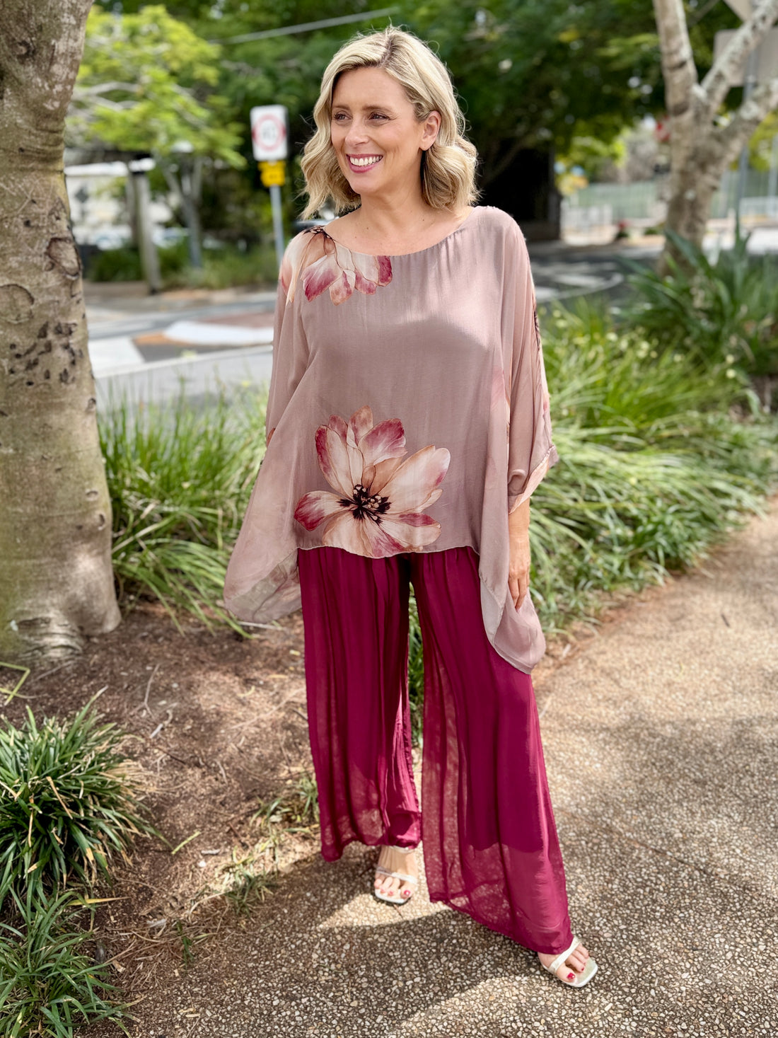 Venus Top – Taupe Floral