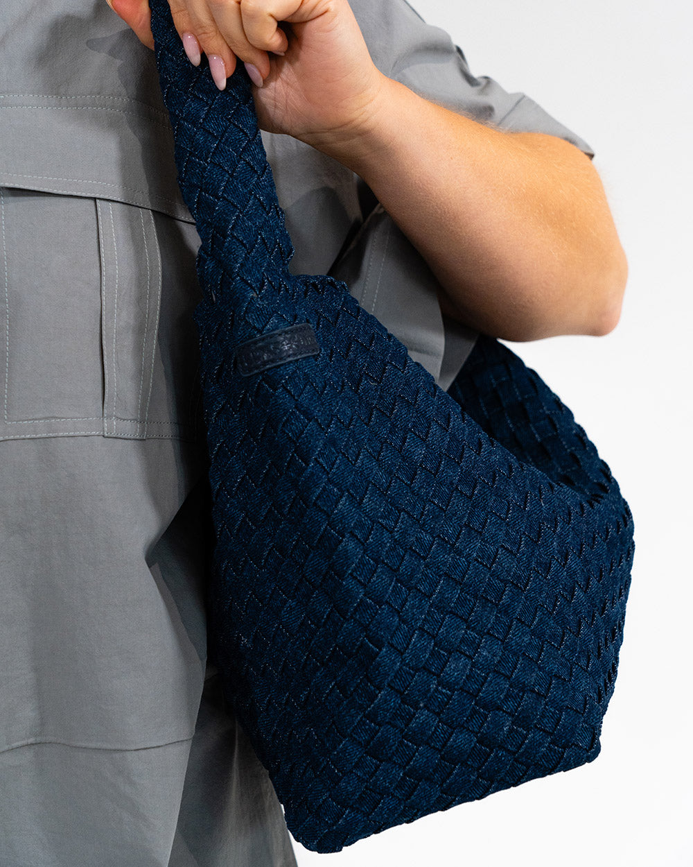 Arcadia Tote - Dark Denim Plait