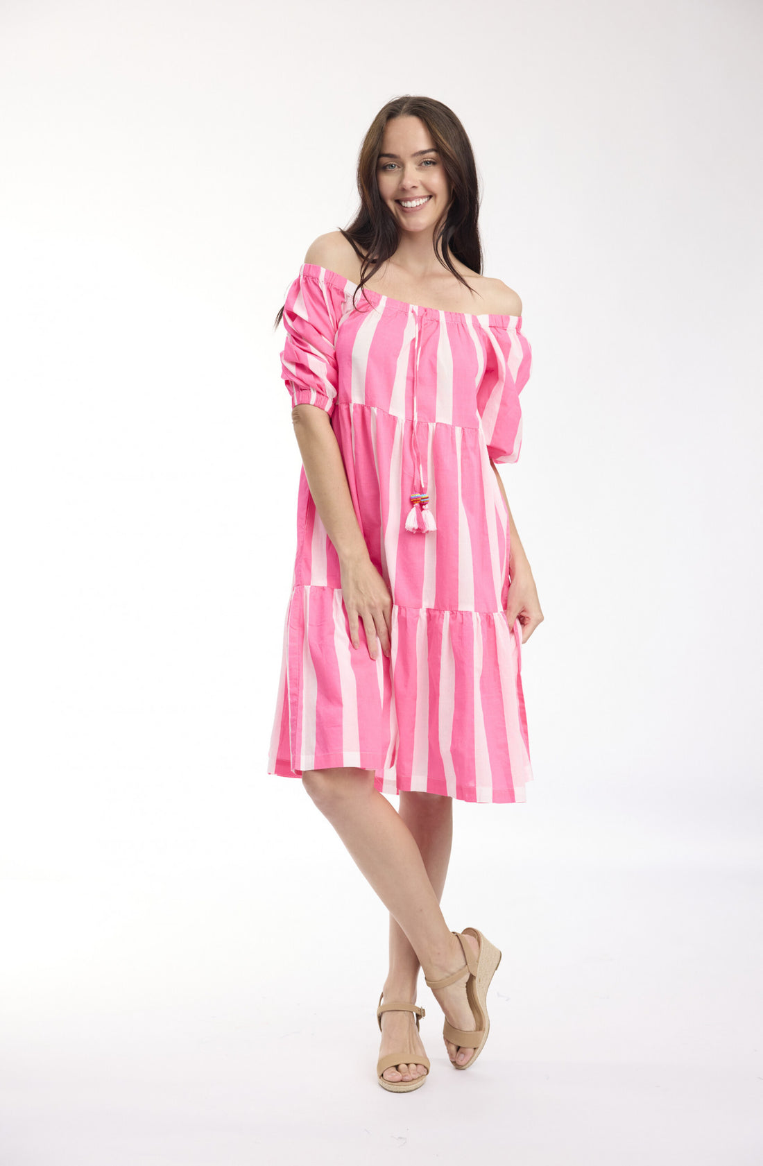 Ashlynn Stripe Dress - Pink