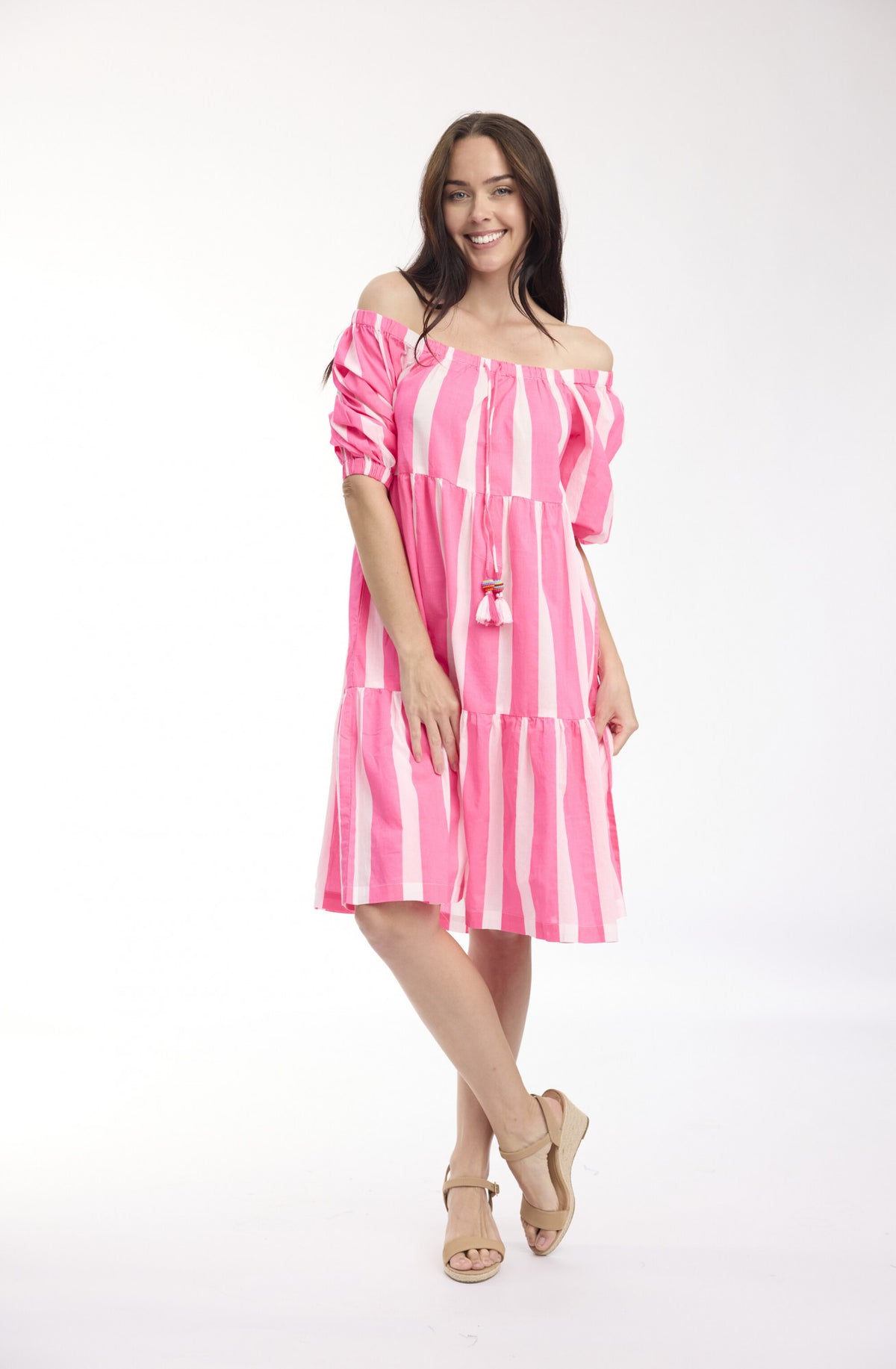 Ashlynn Stripe Dress - Pink