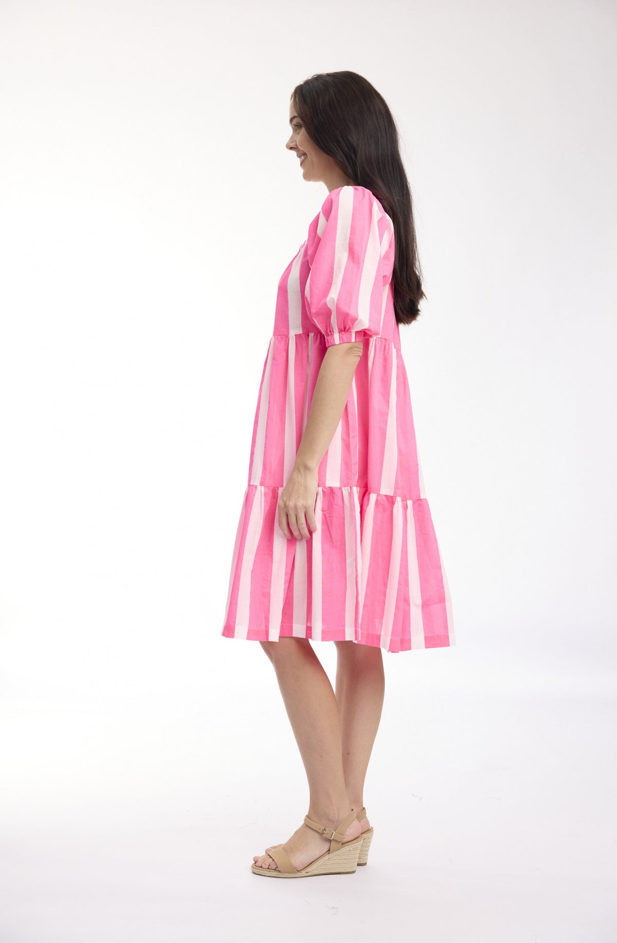 Ashlynn Stripe Dress - Pink
