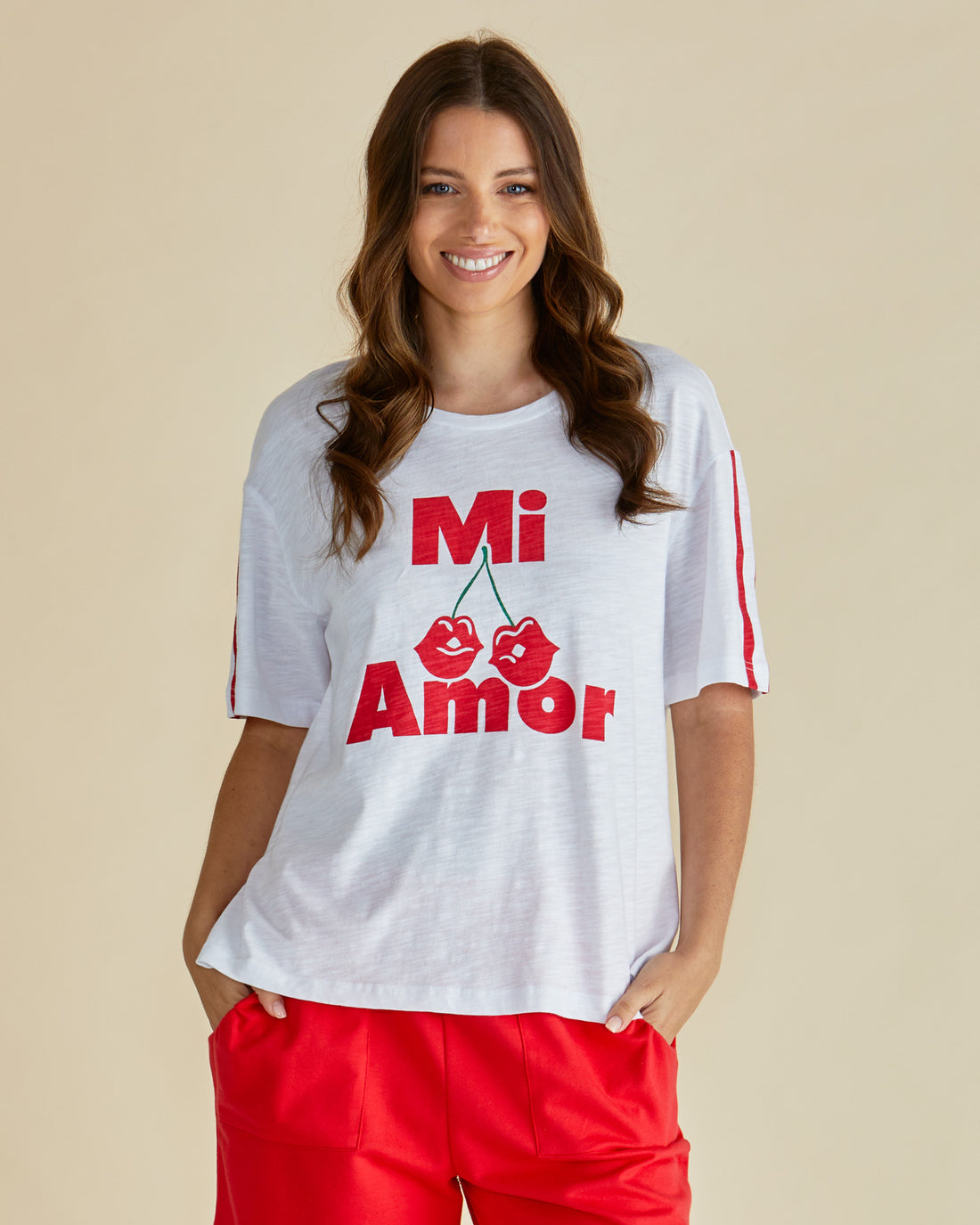 Mi Amor Tee – Cherry