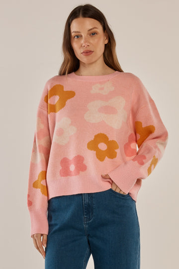 Leonie Knit – Jacquard Flowers