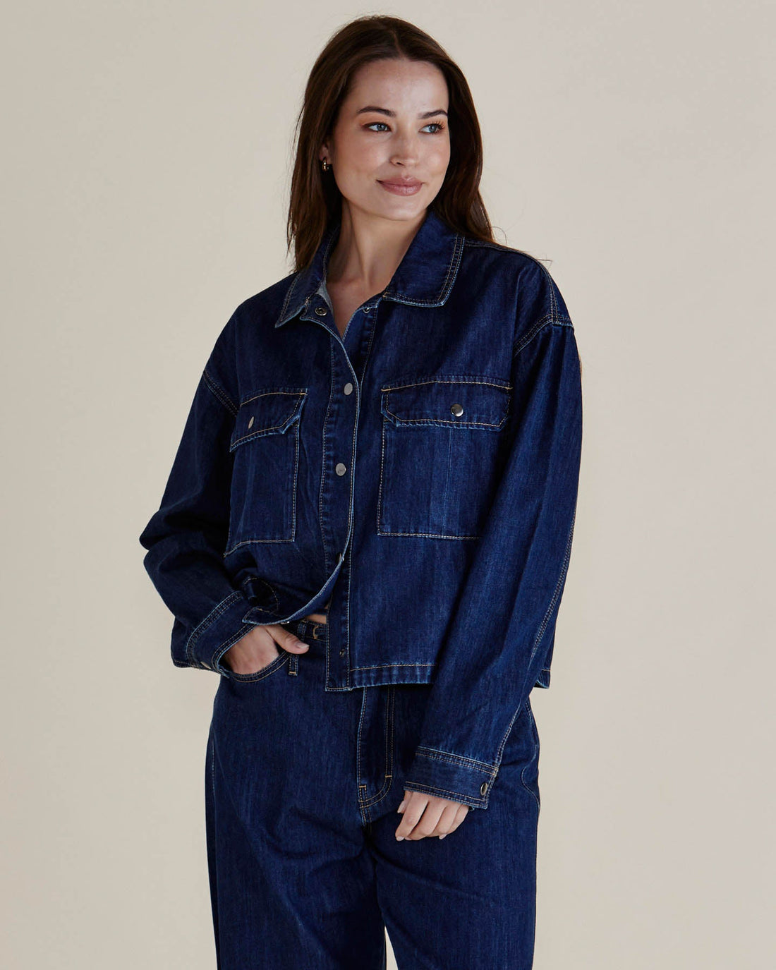 Selby Denim Jacket – Dark Blue