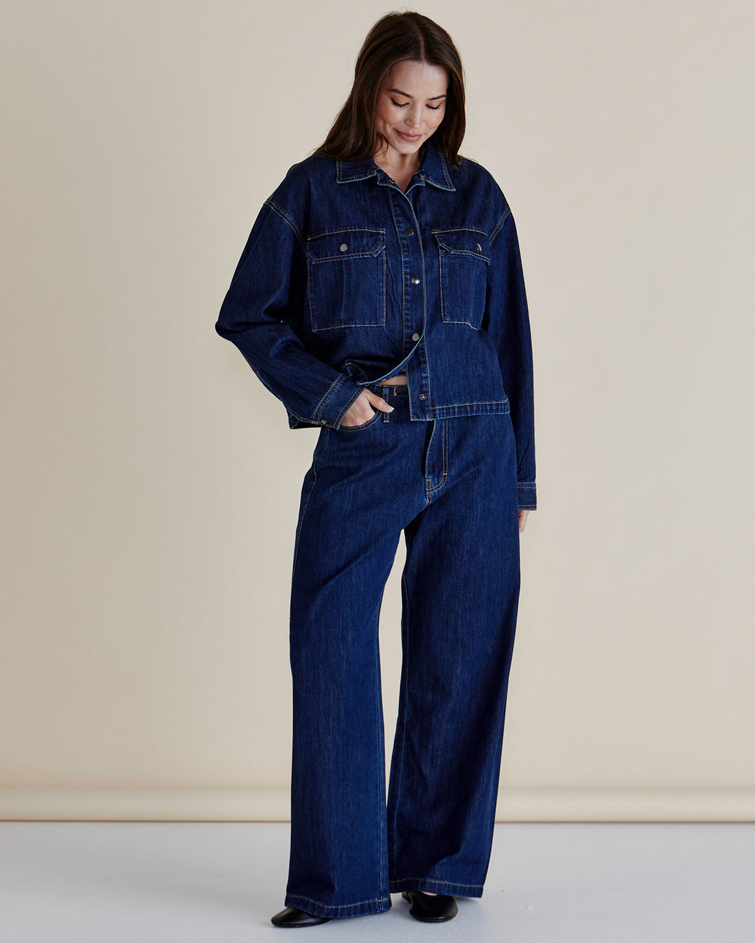 Selby Denim Jacket – Dark Blue