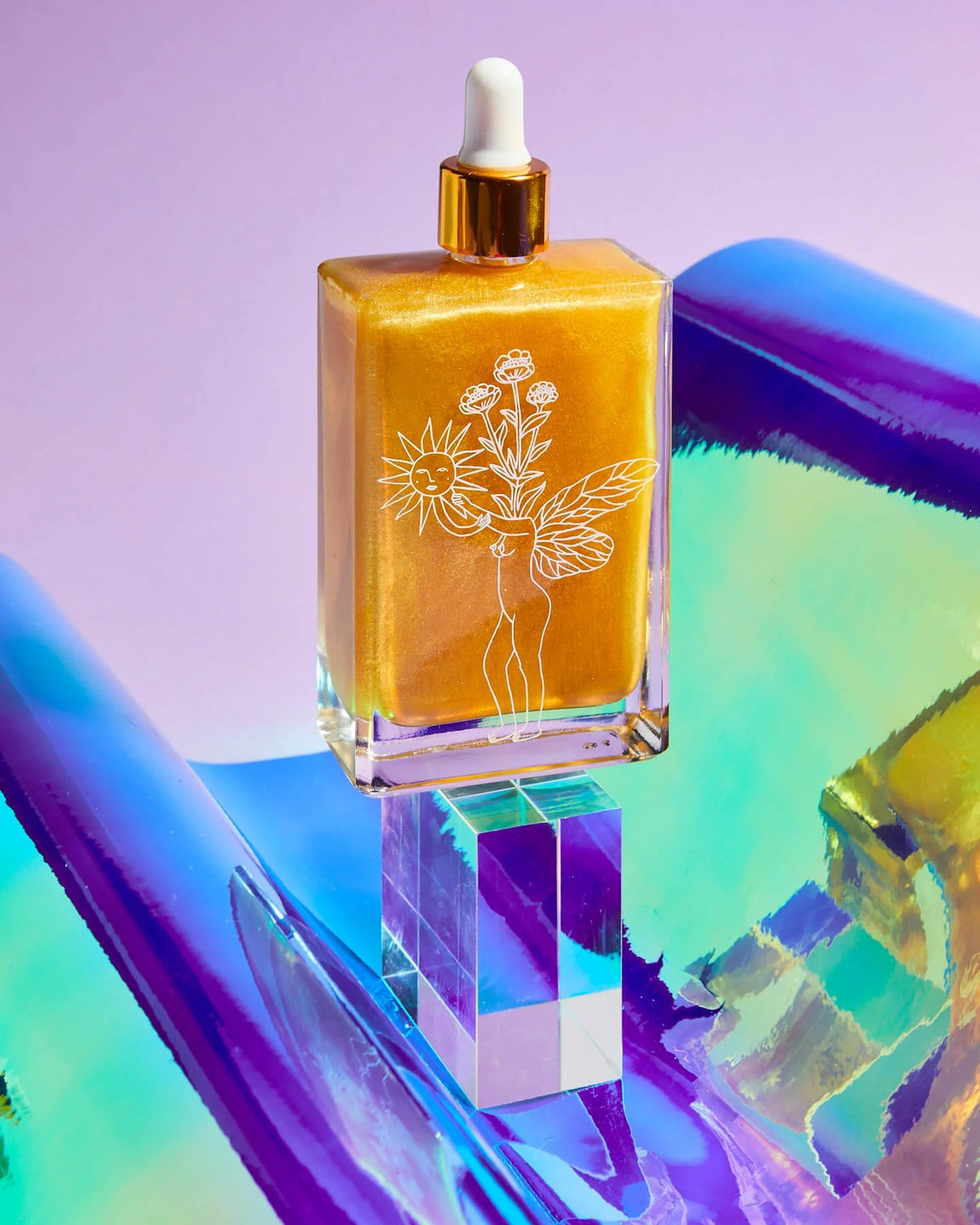 Orange bottle with dropper 