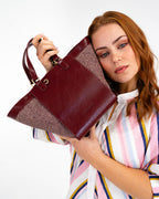 Carnegie Tote - Burgundy/Coco Weave