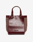 Carnegie Tote - Burgundy/Coco Weave