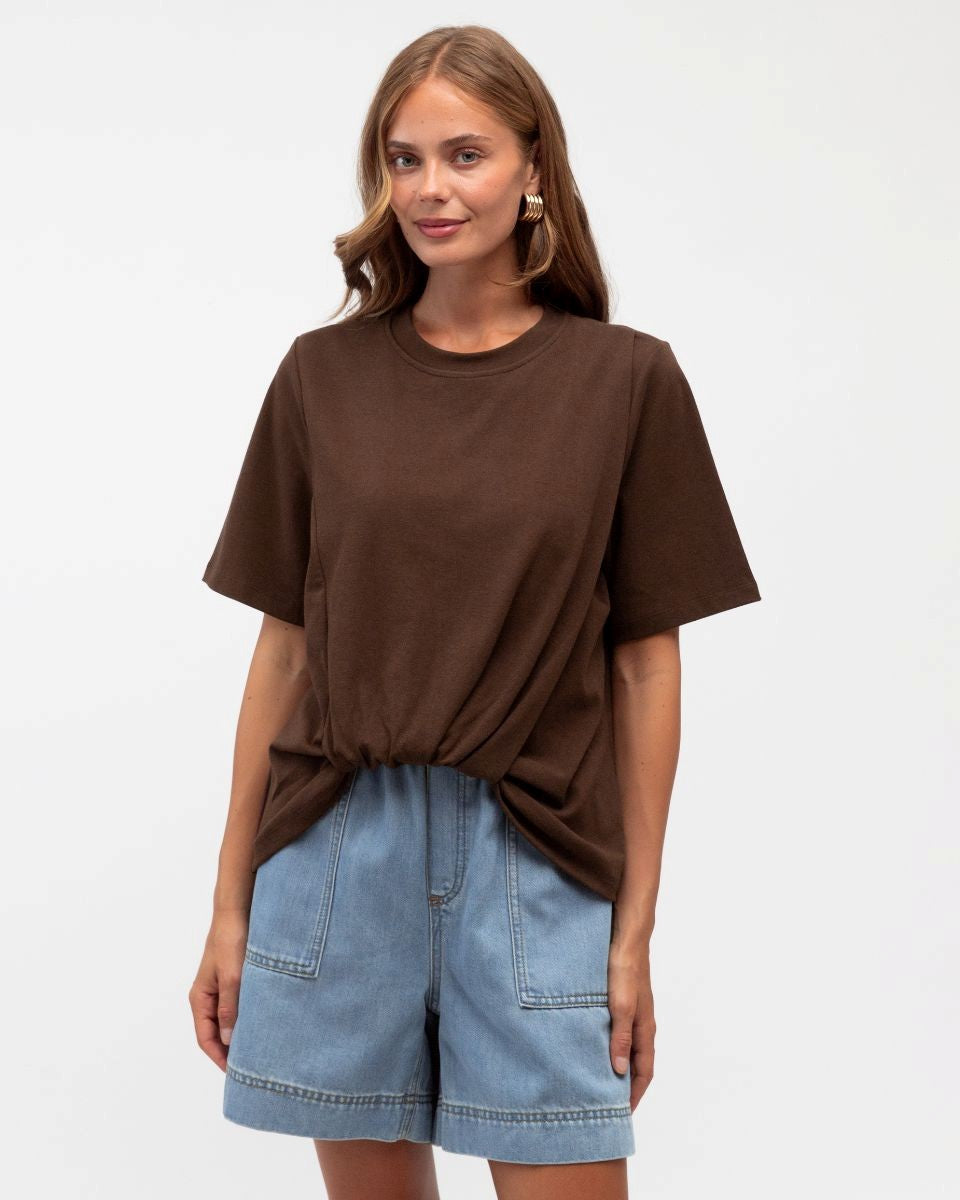 Lola Easy Tuck Tee – Choc