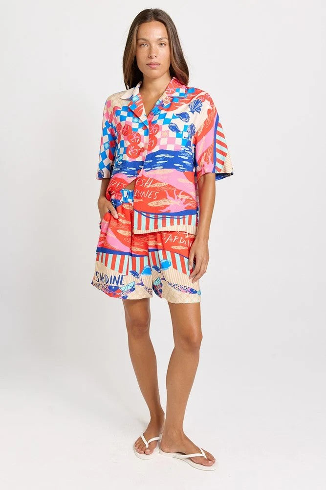 Copacabana Short - Mediterranean Print