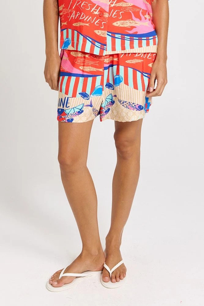 Copacabana Short - Mediterranean Print