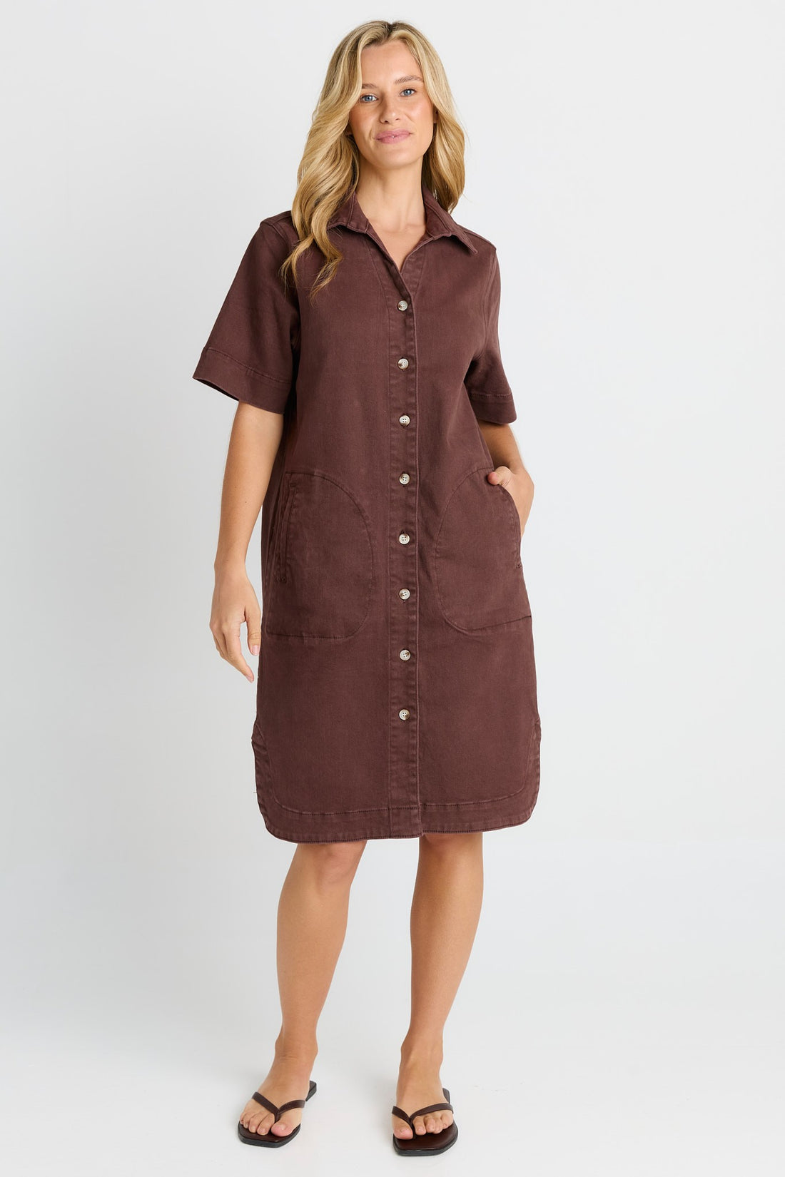 Dawson Denim Dress - Chocolate