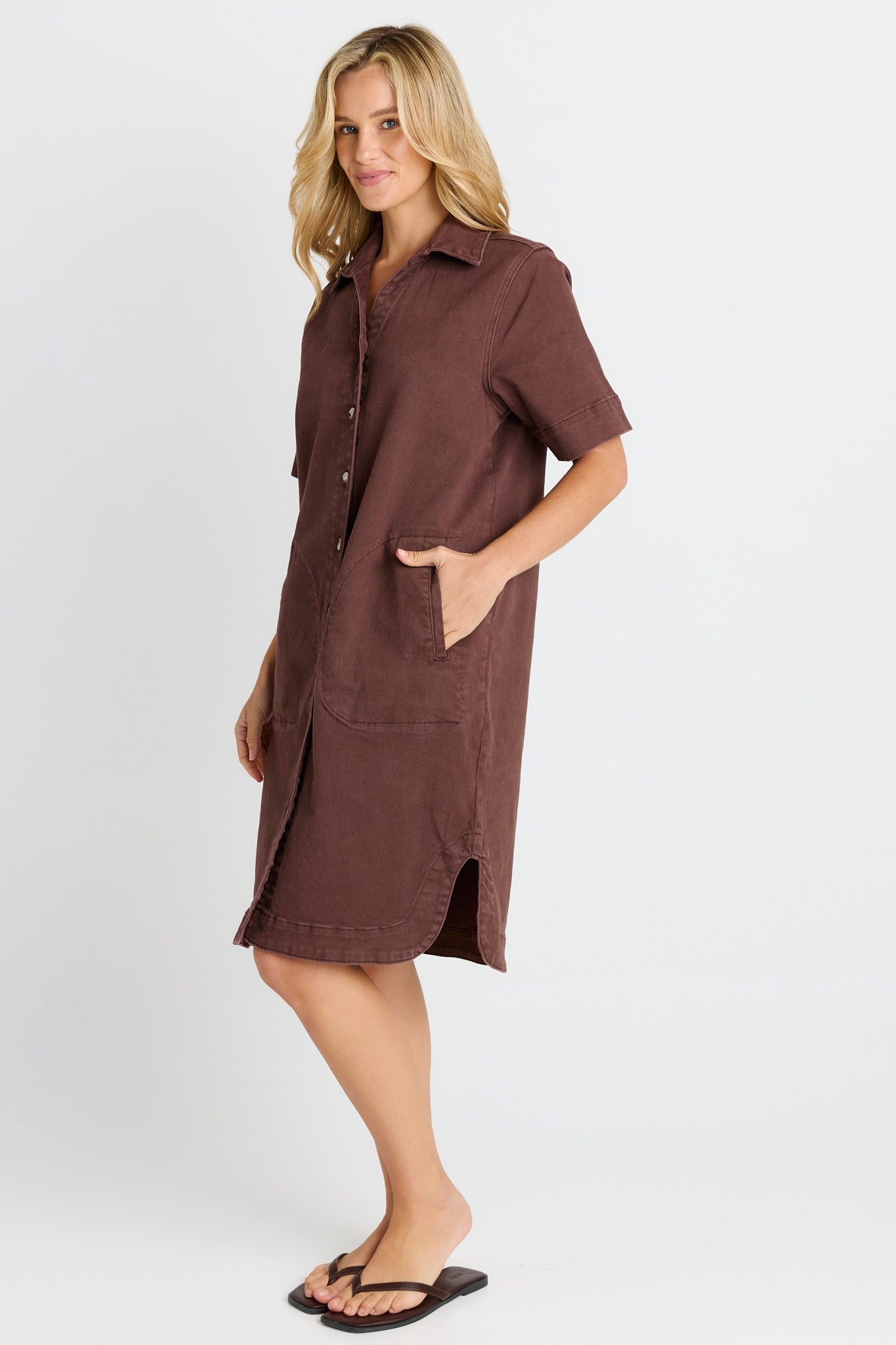 Dawson Denim Dress - Chocolate