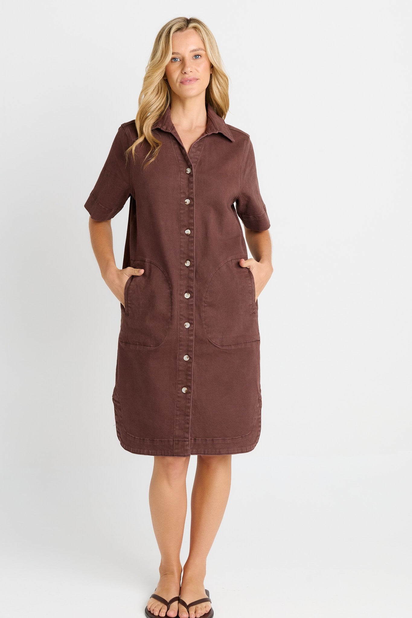 Dawson Denim Dress - Chocolate