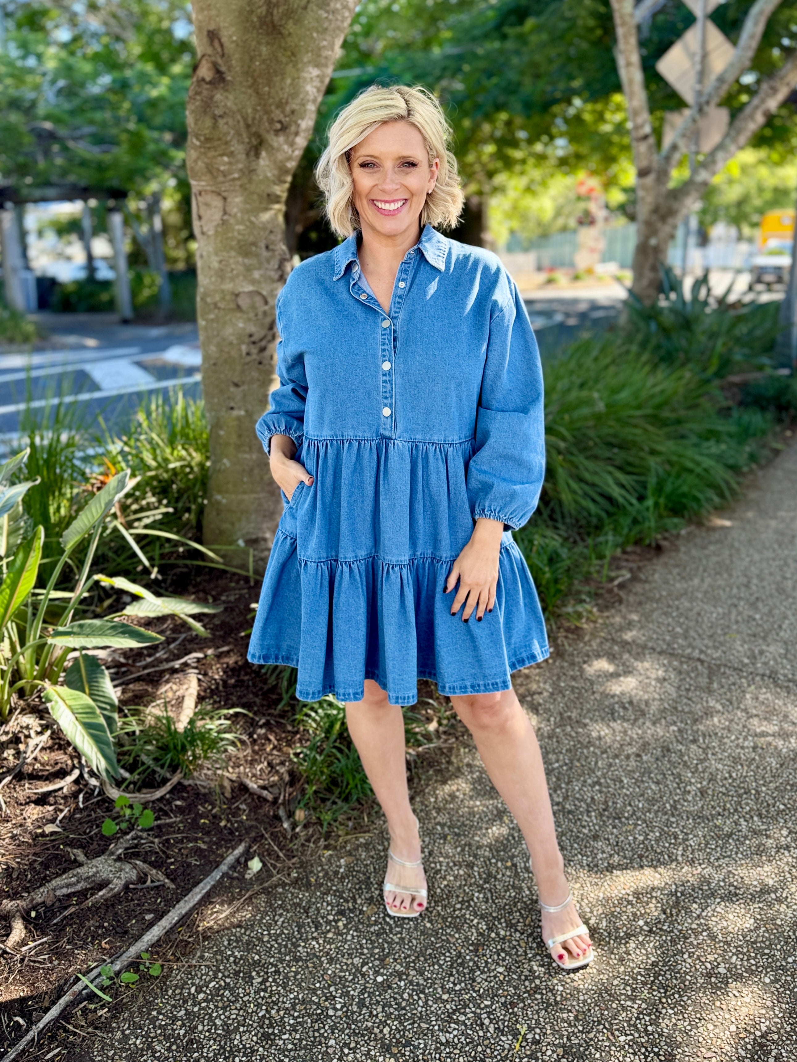 Denver Denim Dress – Blue