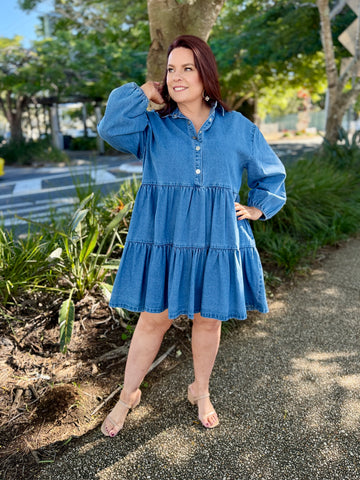 Denver Denim Dress – Blue