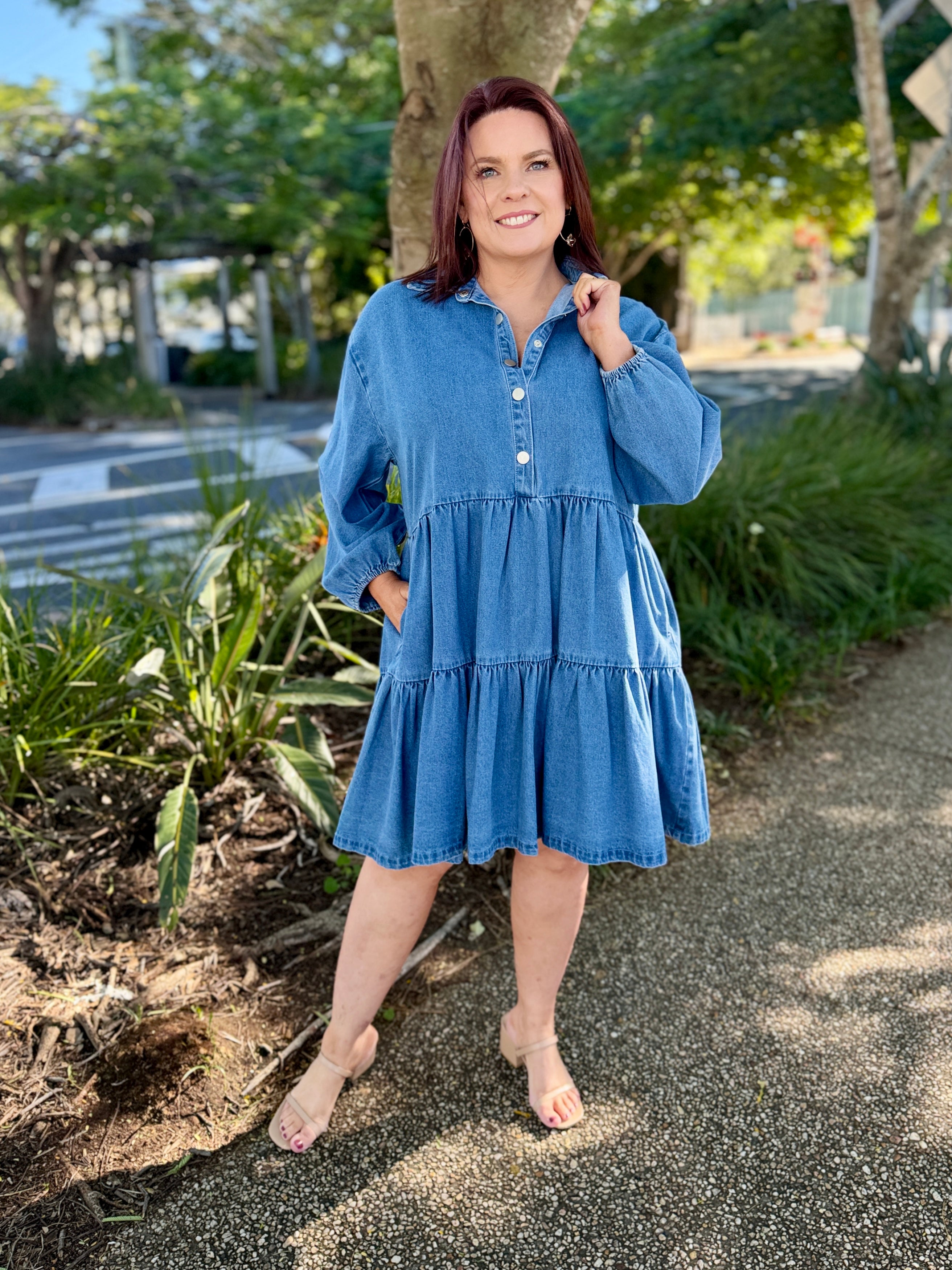 Denver Denim Dress – Blue