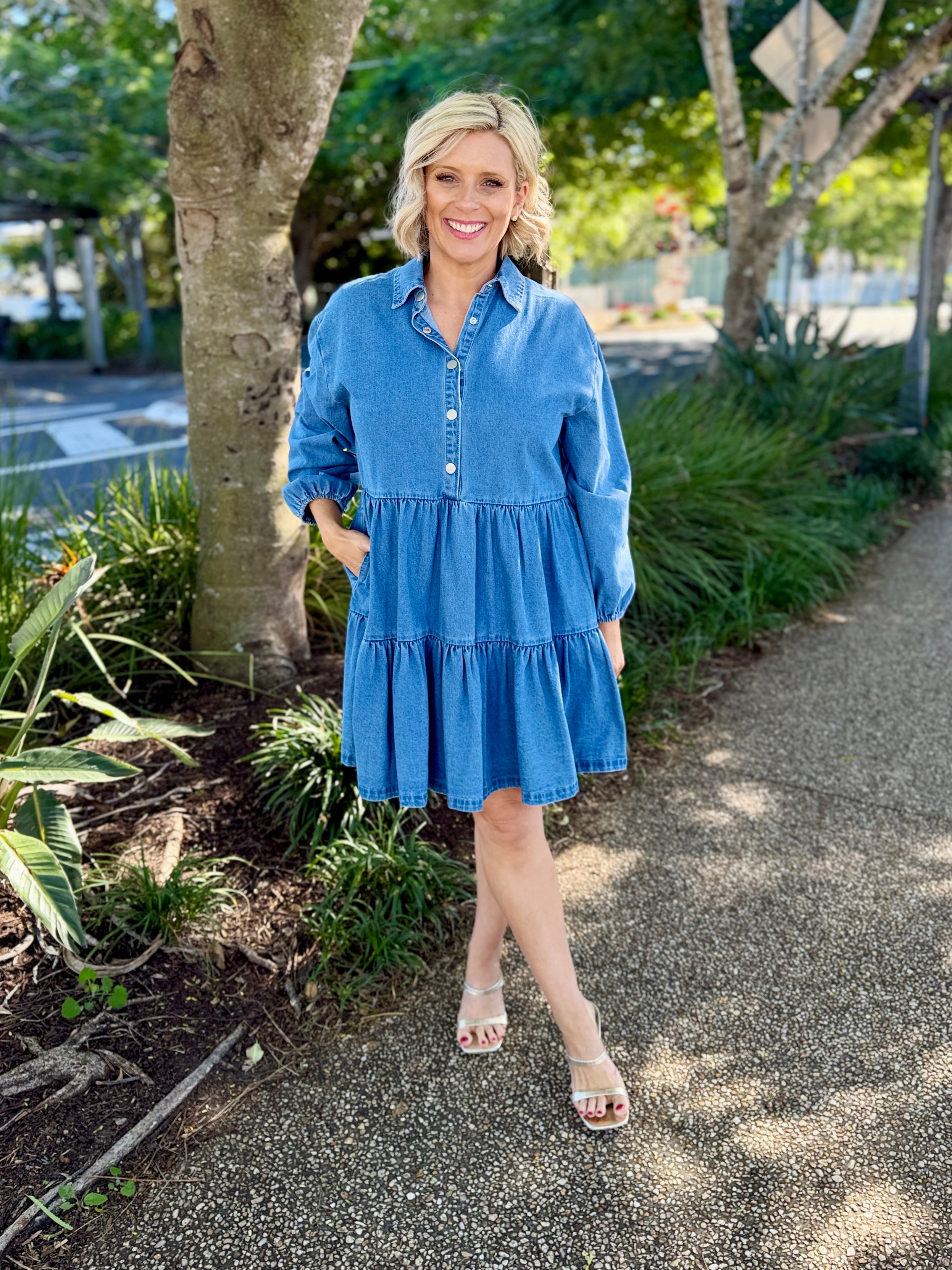Denver Denim Dress – Blue